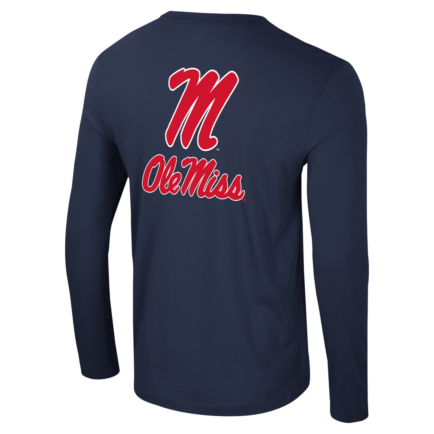 Colosseum Ole Miss Rebels Logo Lockup 3-Hit Active Blend Long Sleeve T-Shirt - view number 3
