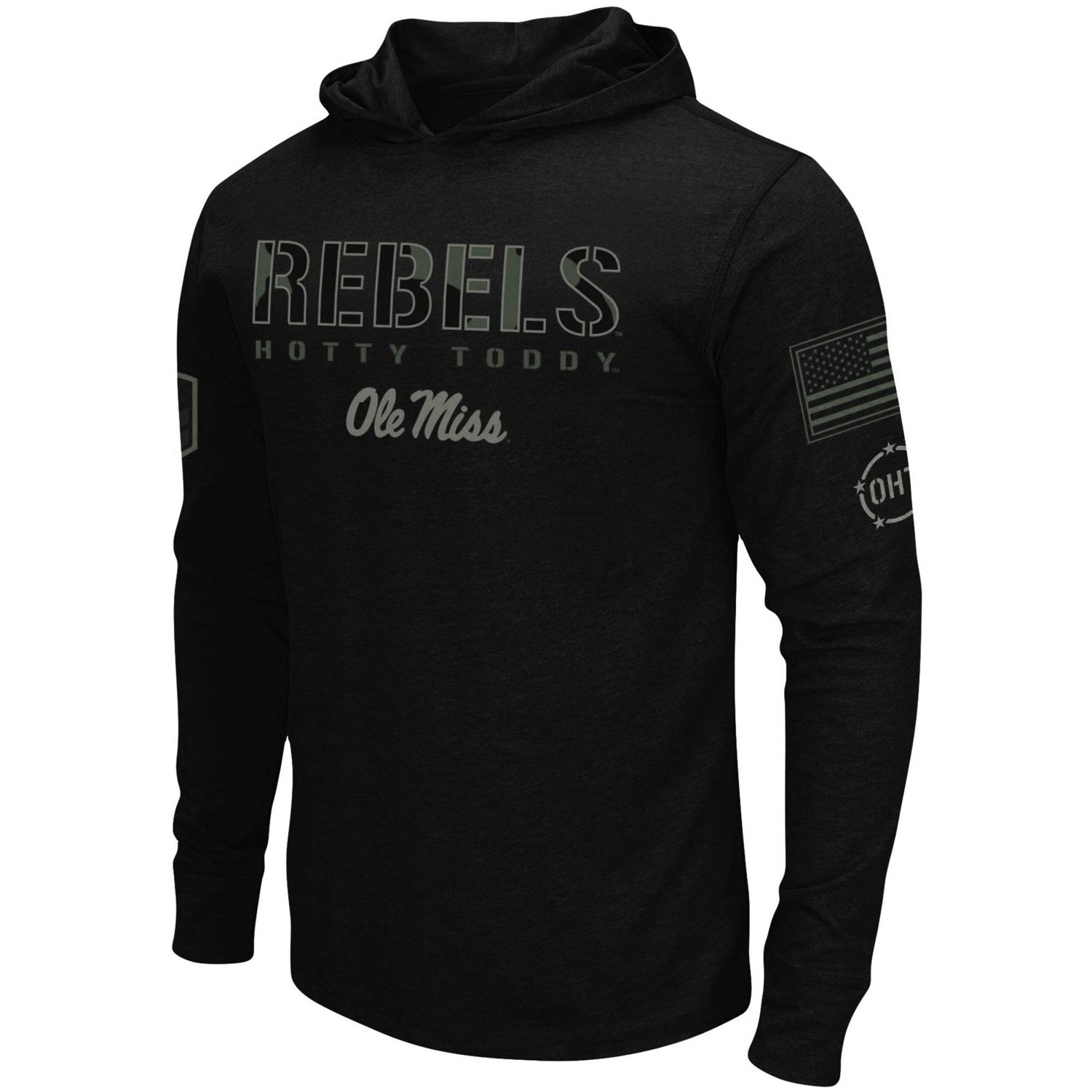 Colosseum Ole Miss Rebels OHT Military Appreciation Hoodie Long Sleeve T-Shirt                                                   - view number 2