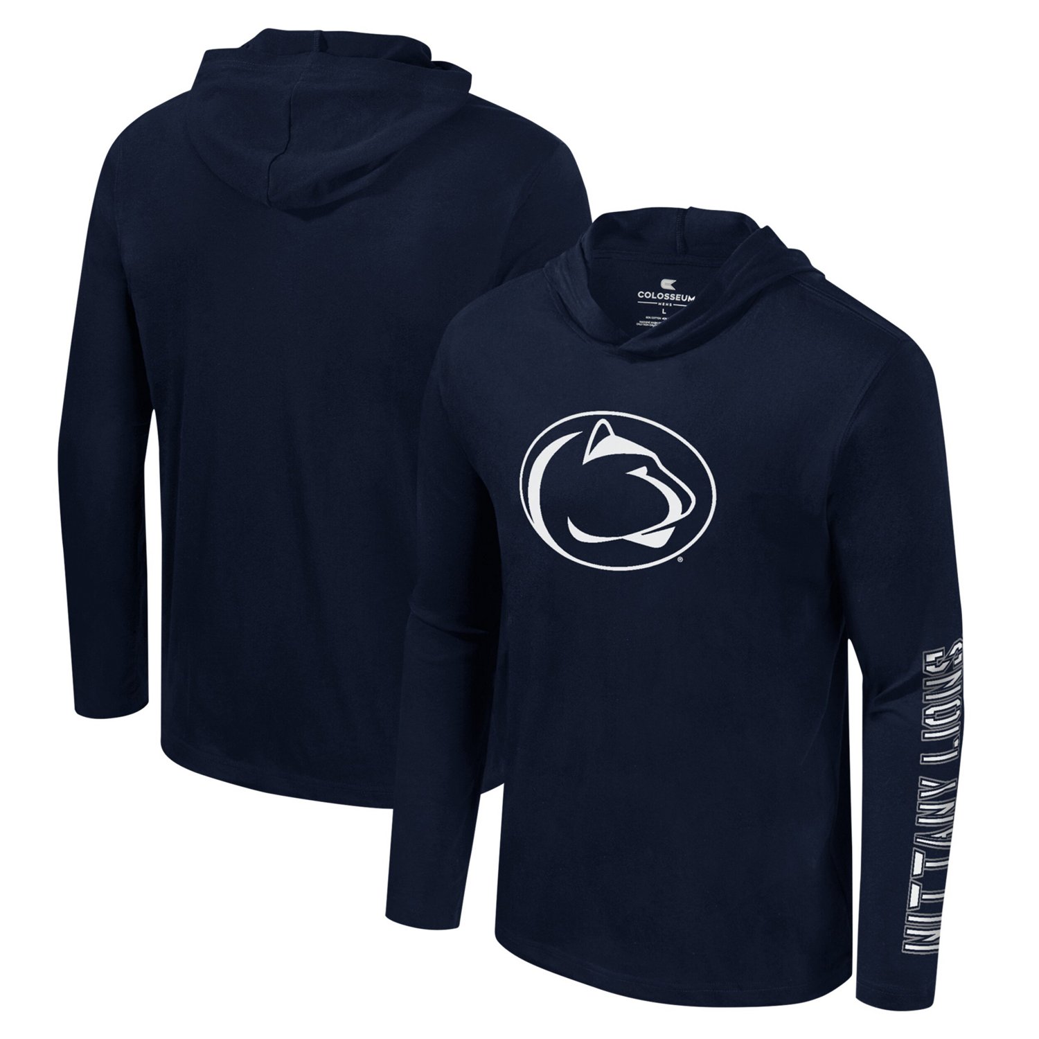 Colosseum Penn State Nittany Lions Color Pop Active Blend 2-Hit Long Sleeve Hooded T-Shirt