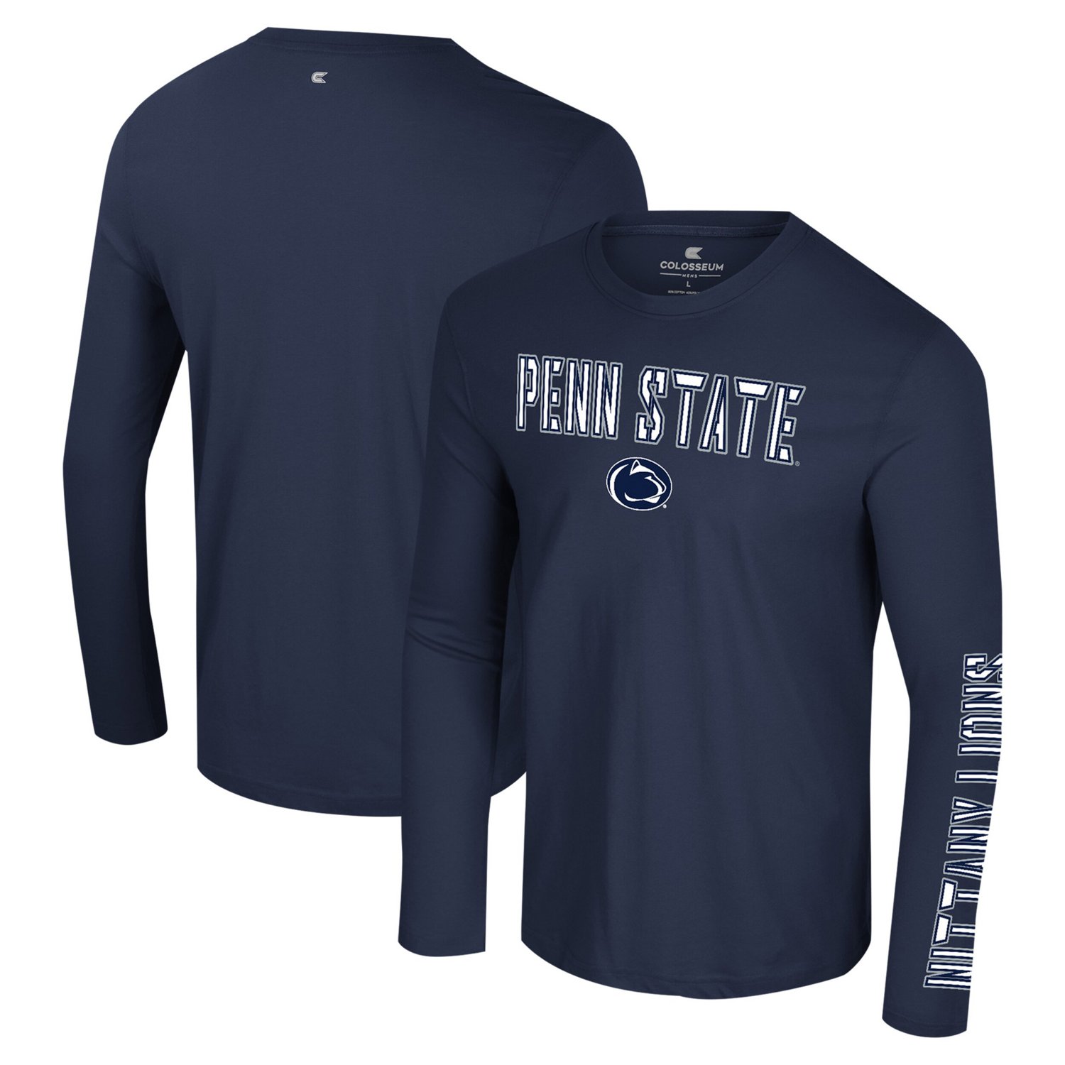 Colosseum Penn State Nittany Lions Color Pop Active Blend 2-Hit Long Sleeve T-Shirt