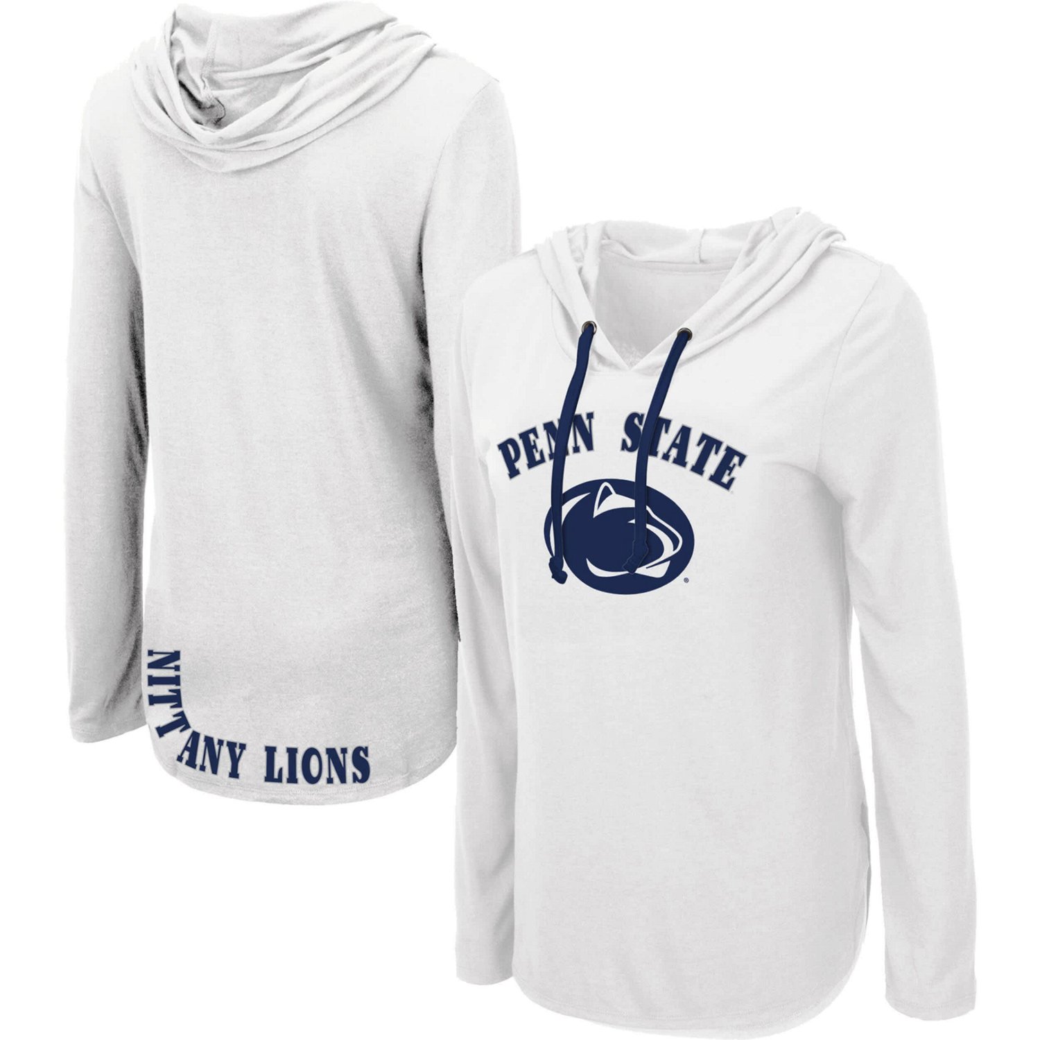 Colosseum Penn State Nittany Lions My Lover Lightweight Hooded Long Sleeve T-Shirt
