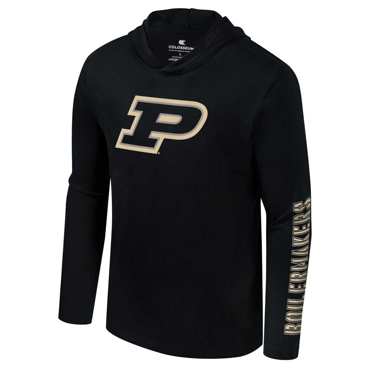 Colosseum Purdue Boilermakers Color Pop Active Blend 2-Hit Long Sleeve Hooded T-Shirt - view number 2