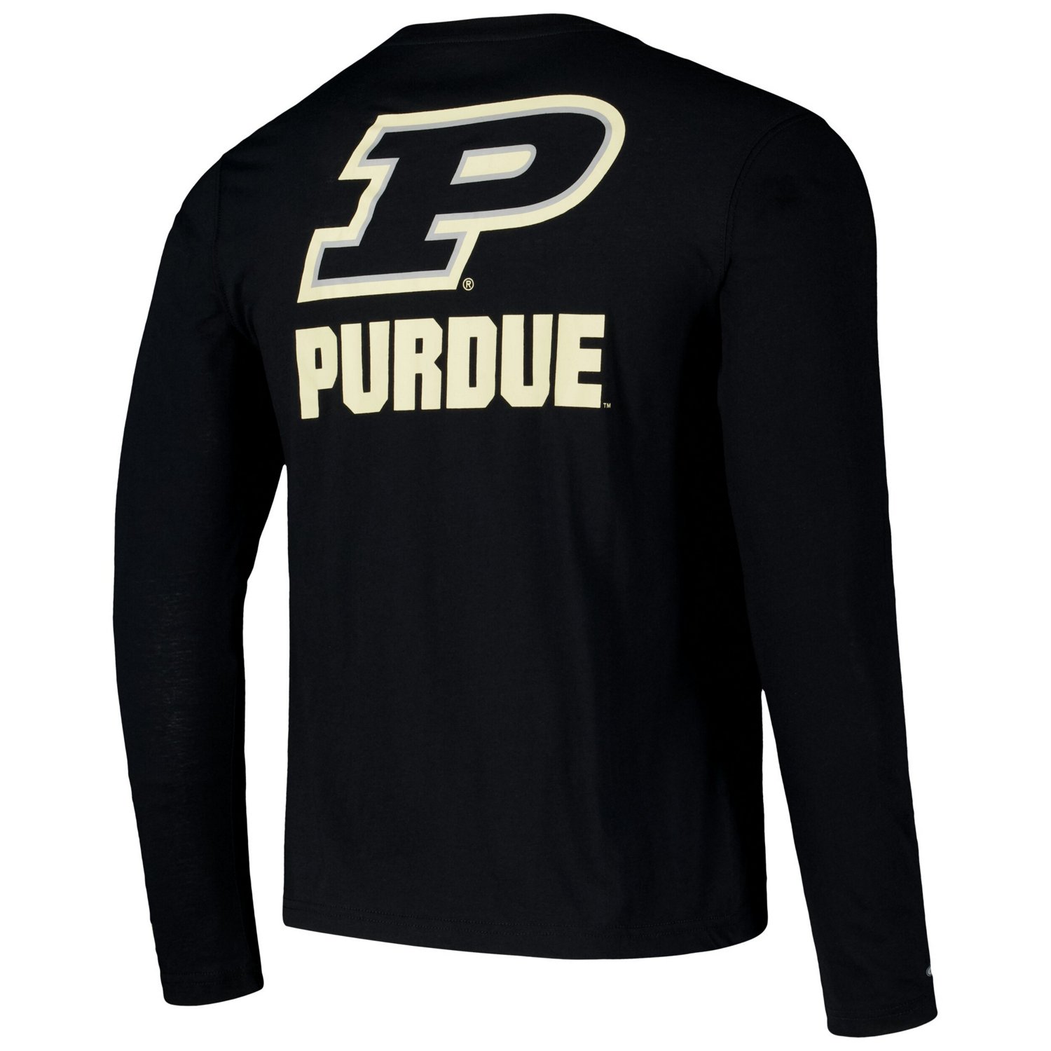 Colosseum Purdue Boilermakers Logo Lockup 3-Hit Active Blend Long Sleeve T-Shirt - view number 3