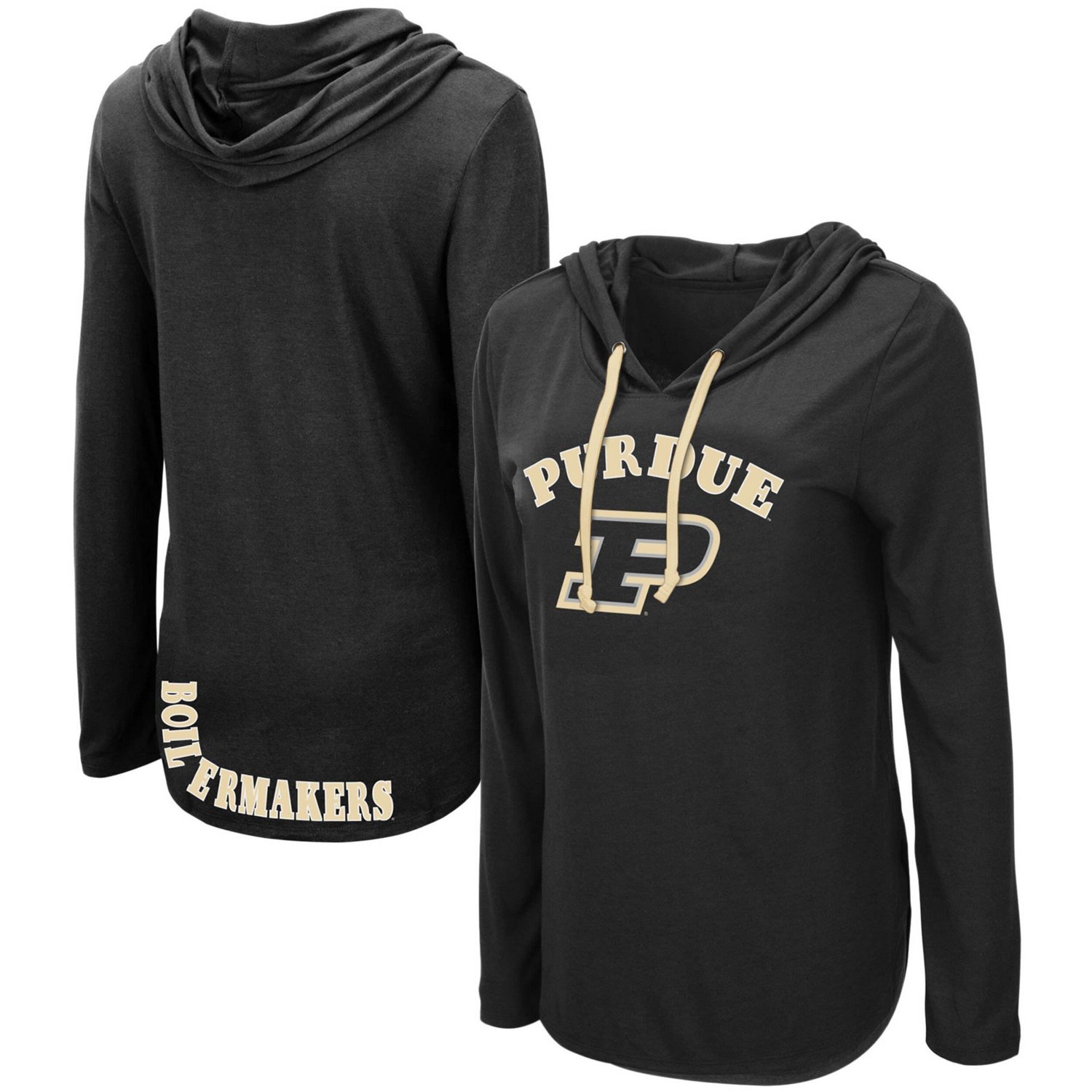 Colosseum Purdue Boilermakers My Lover Lightweight Hooded Long Sleeve T-Shirt - view number 1