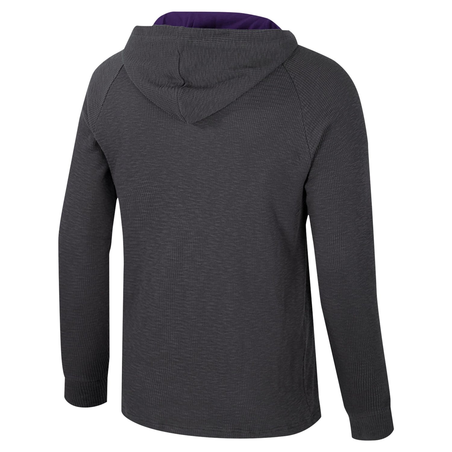 Colosseum TCU Horned Frogs Dujour Ralgan Long Sleeve Henley Hoodie T-Shirt                                                       - view number 3