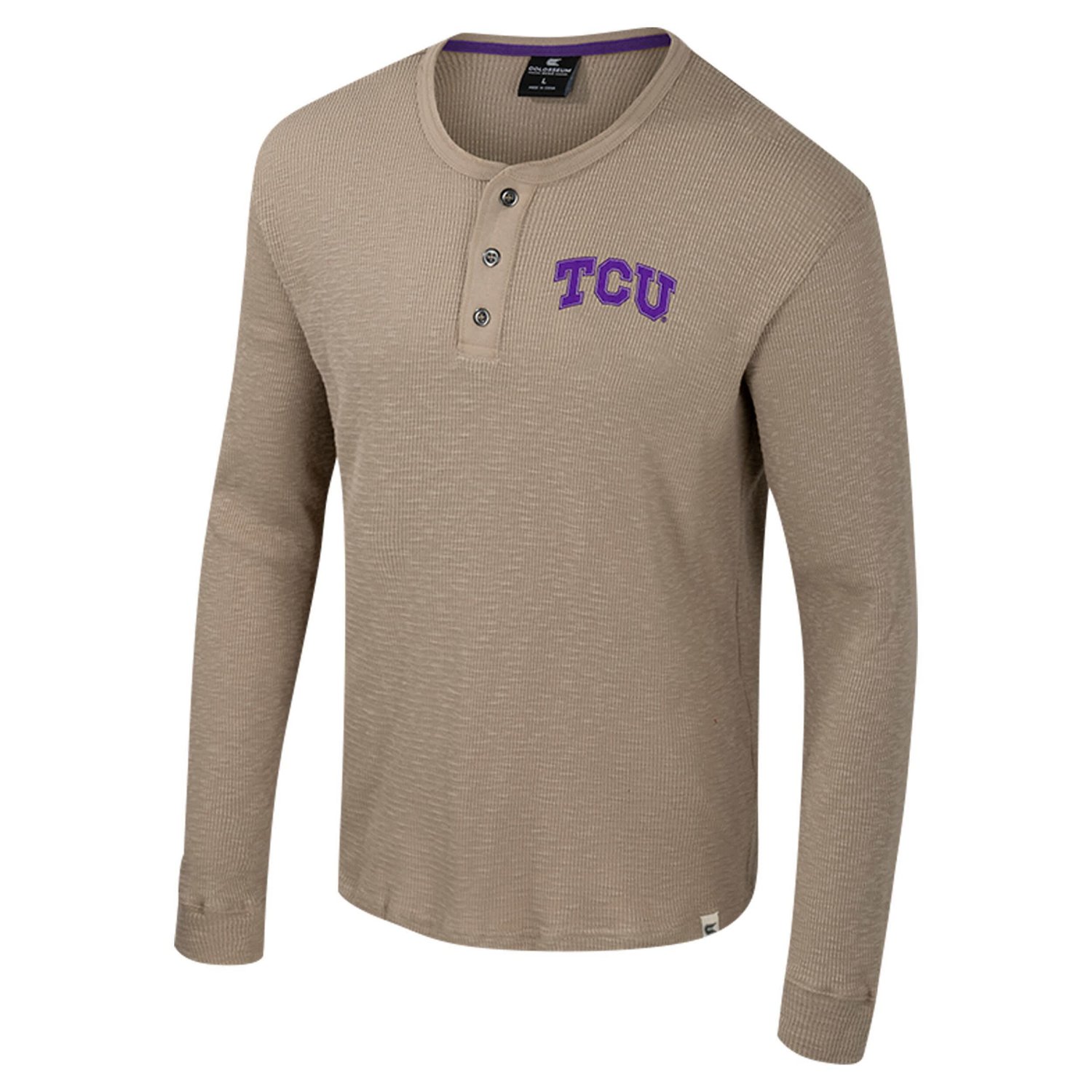 Colosseum TCU Horned Frogs Great Outdoors Henley Long Sleeve Shirt - view number 2