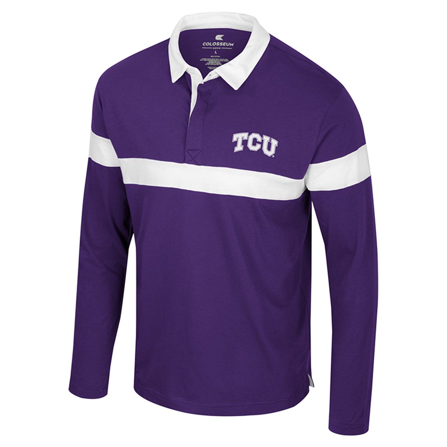 Colosseum TCU Horned Frogs Too Cool For School Long Sleeve Polo - view number 2