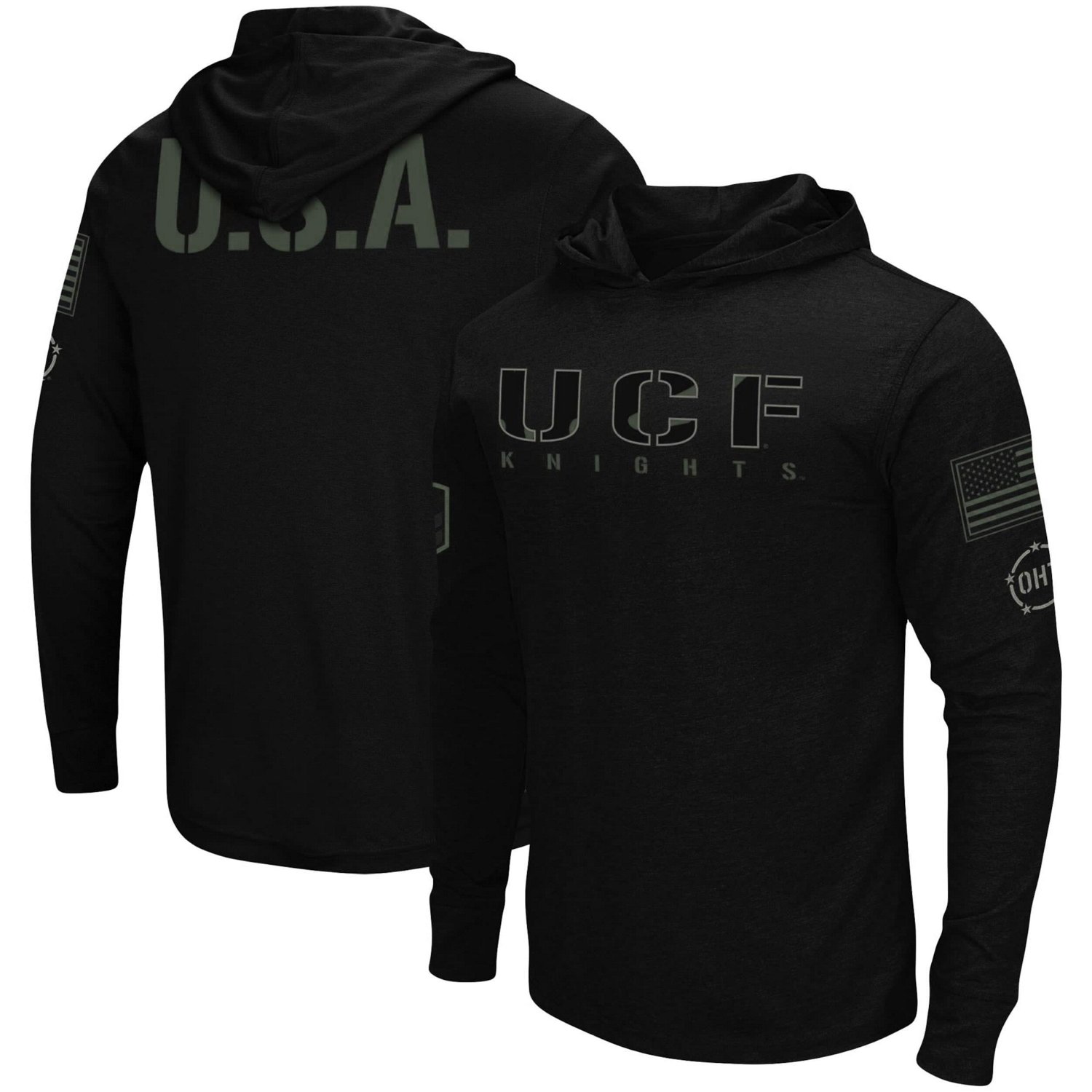 Colosseum UCF Knights OHT Military Appreciation Hoodie Long Sleeve T-Shirt - view number 1