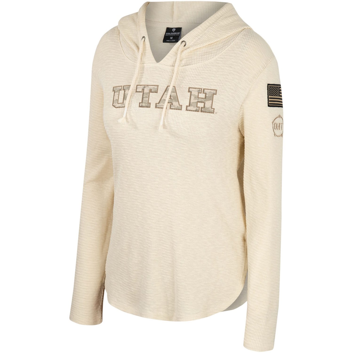 Colosseum Utah Utes OHT Military Appreciation Casey Raglan Long Sleeve Hoodie T-Shirt - view number 2