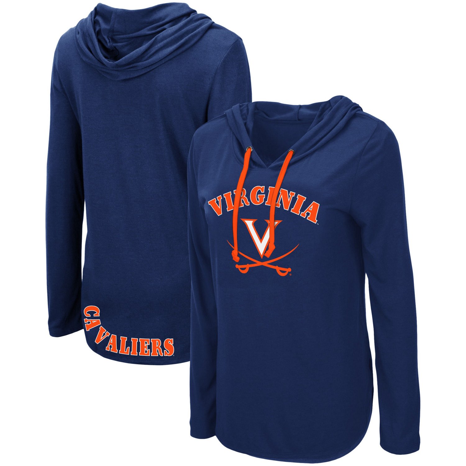 Colosseum Virginia Cavaliers My Lover Lightweight Hooded Long Sleeve T-Shirt