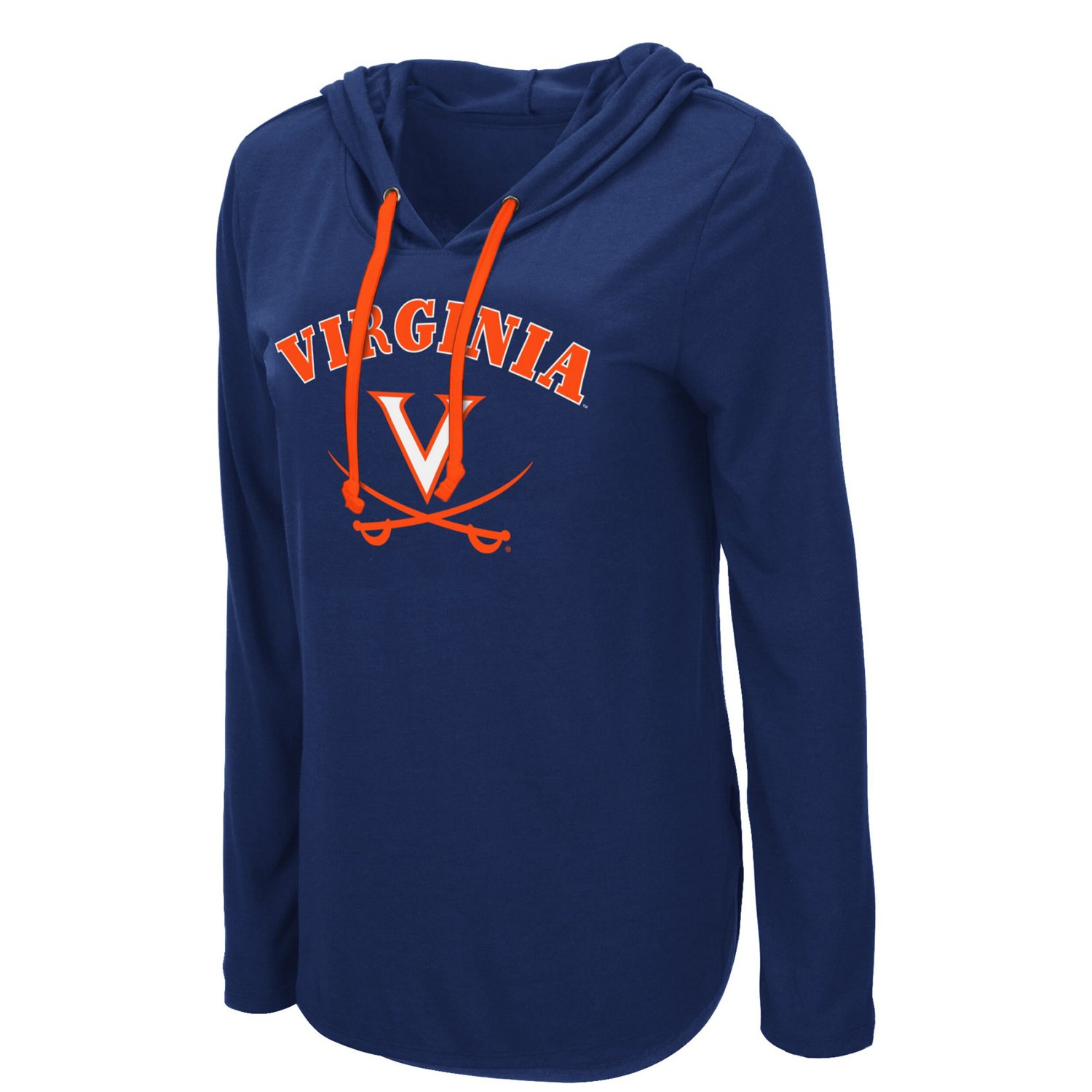 Colosseum Virginia Cavaliers My Lover Lightweight Hooded Long Sleeve T-Shirt - view number 2