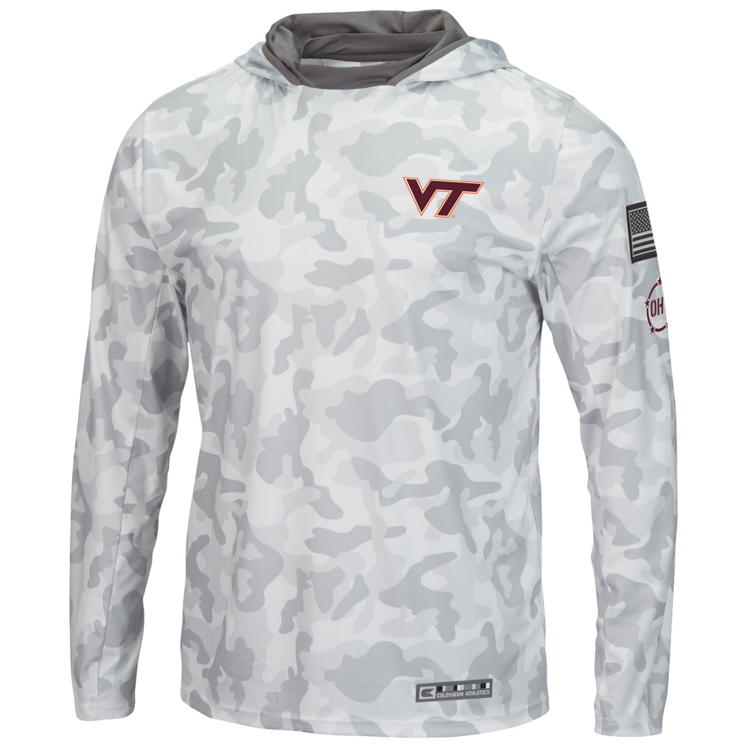 Colosseum Virginia Tech Hokies OHT Military Appreciation Long Sleeve Hoodie Top                                                  - view number 2