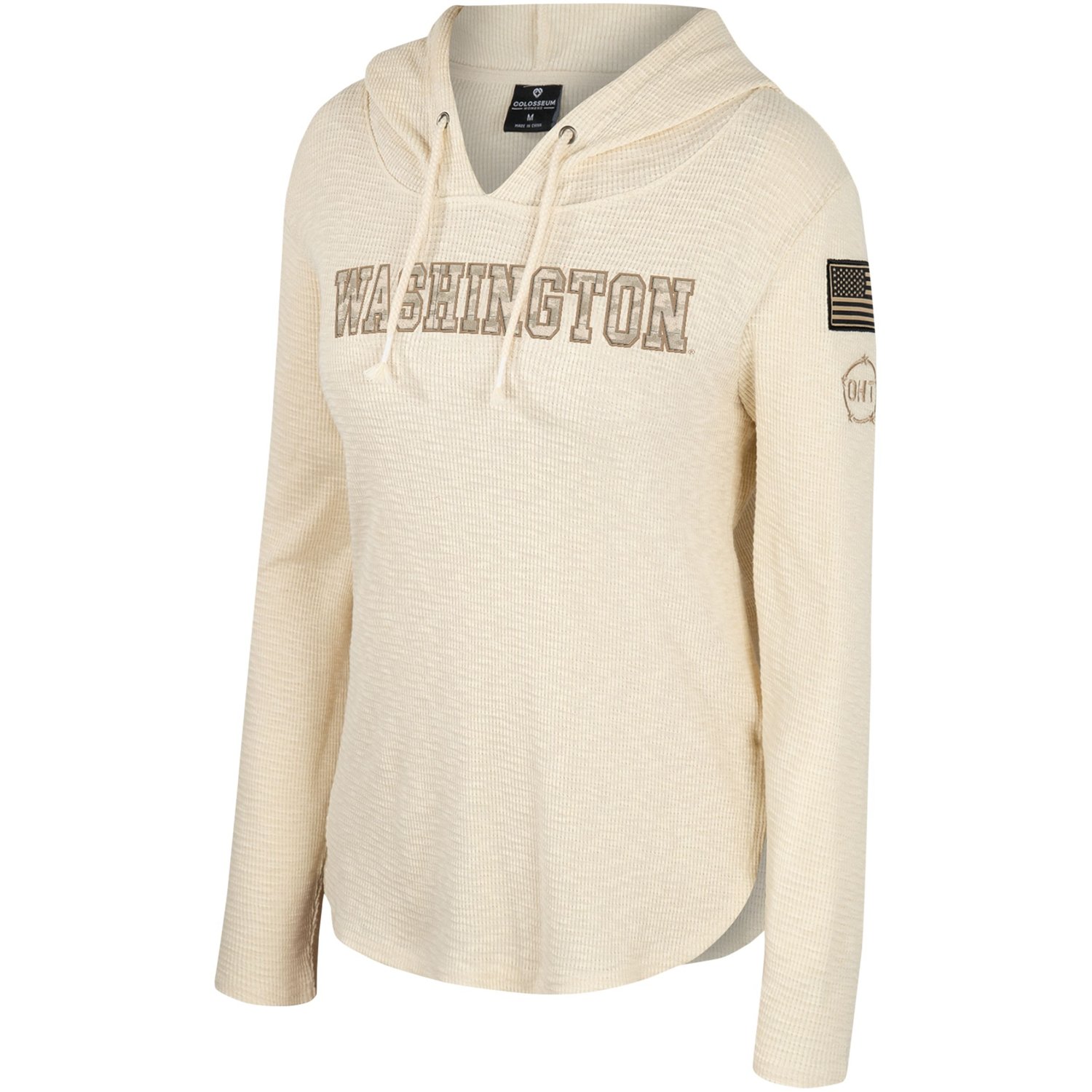 Colosseum Washington Huskies OHT Military Appreciation Casey Raglan Long Sleeve Hoodie T-Shirt - view number 2