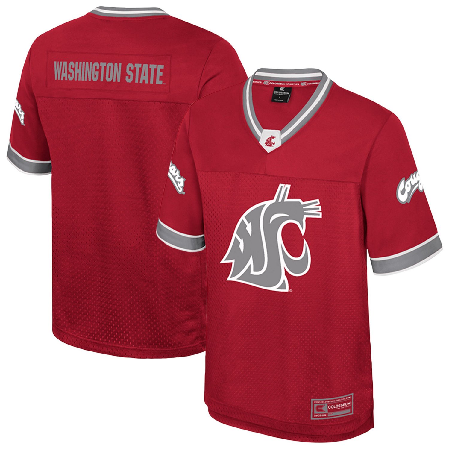 Colosseum Washington State Cougars Nothing But The Hits Football Jersey