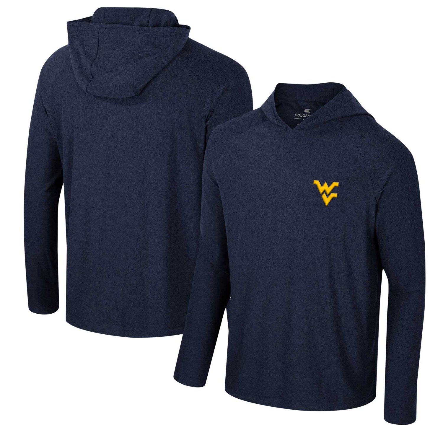Colosseum West Virginia Mountaineers Cloud Jersey Raglan Long Sleeve Hoodie T-Shirt