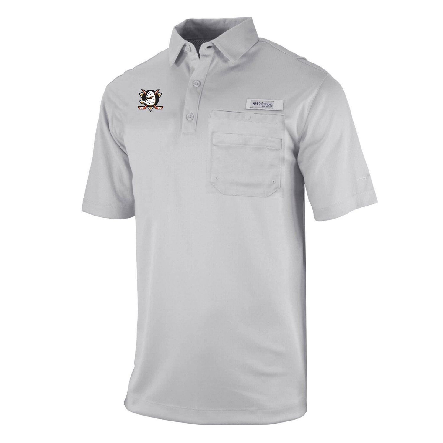 Columbia Anaheim Ducks Flycaster Omni-Wick Pocket Polo                                                                           - view number 2