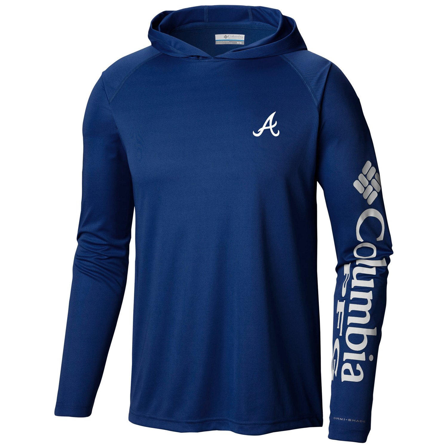Columbia Atlanta Braves Terminal Tackle Long Sleeve Hoodie T-Shirt - view number 2