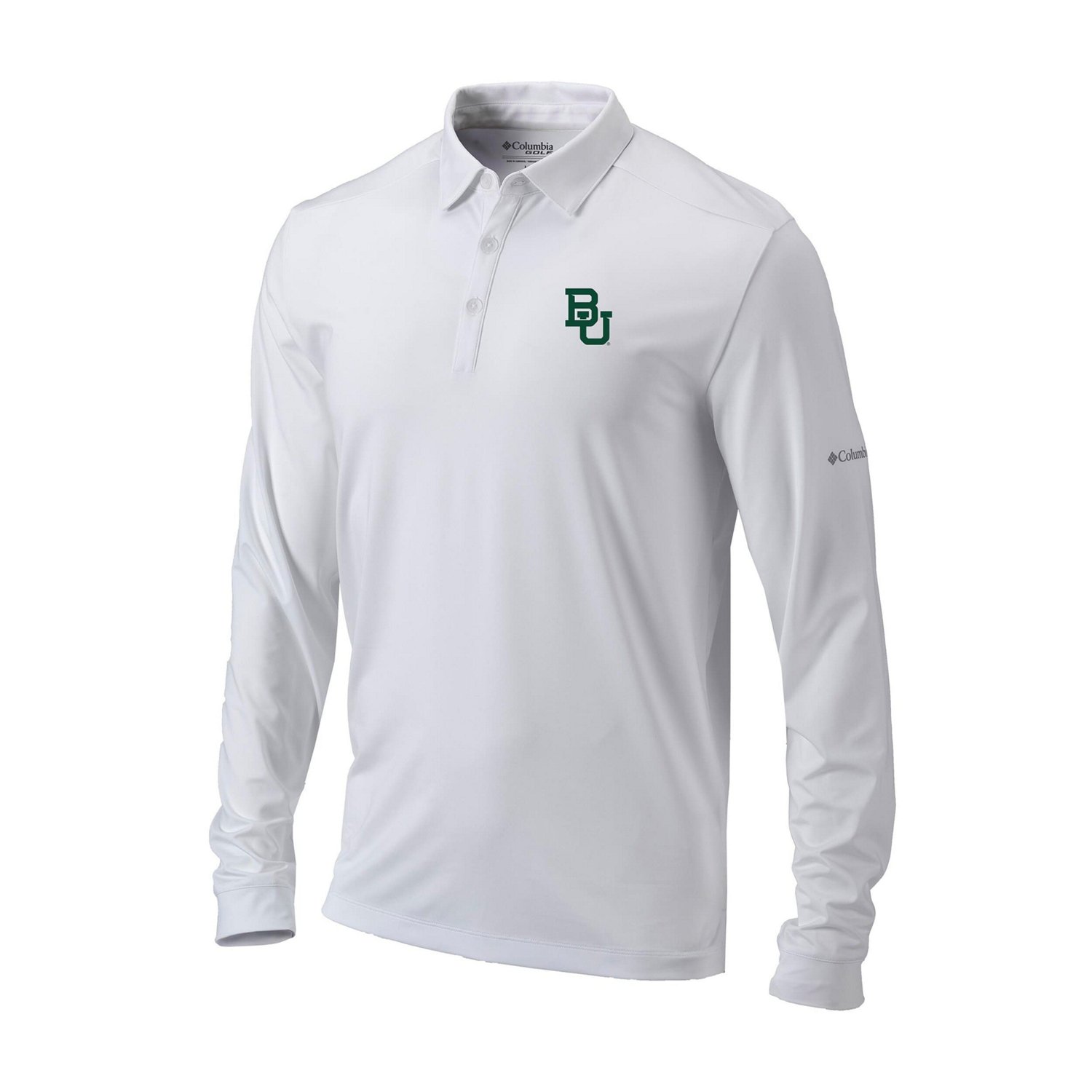 Columbia Baylor Bears Omni-Wick Pin High Long Sleeve Polo
