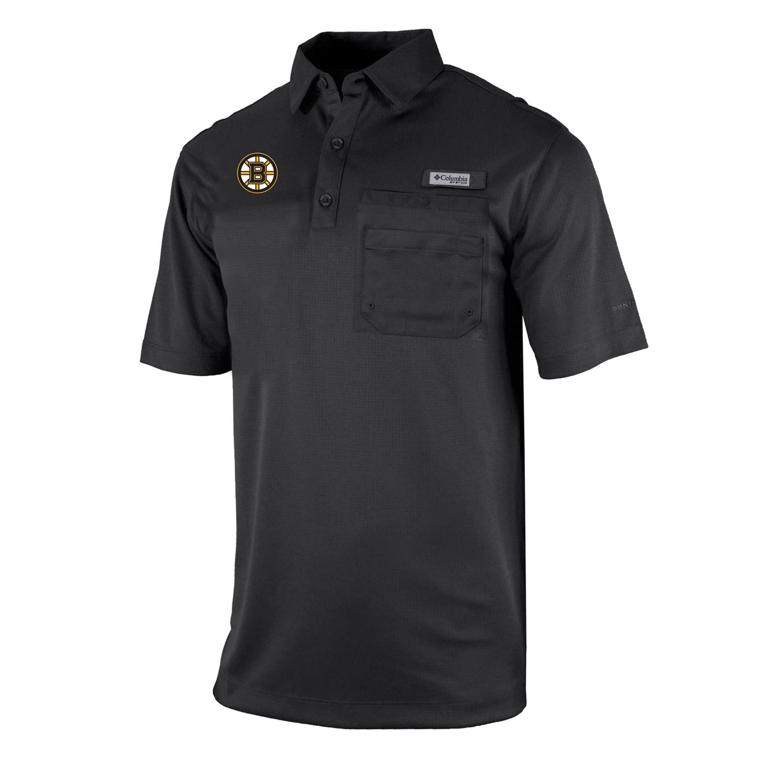 Columbia Boston Bruins Flycaster Omni-Wick Pocket Polo - view number 2