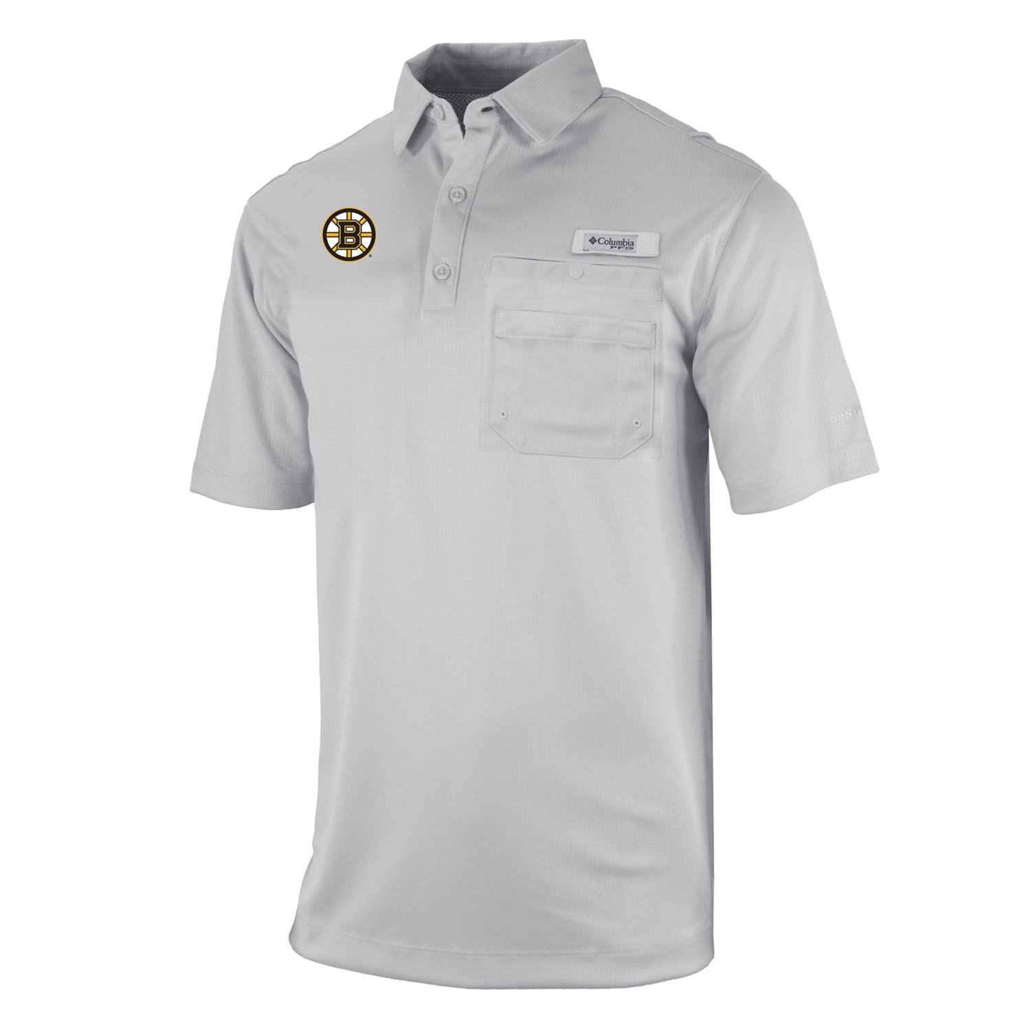 Columbia Boston Bruins Flycaster Omni-Wick Pocket Polo                                                                           - view number 2