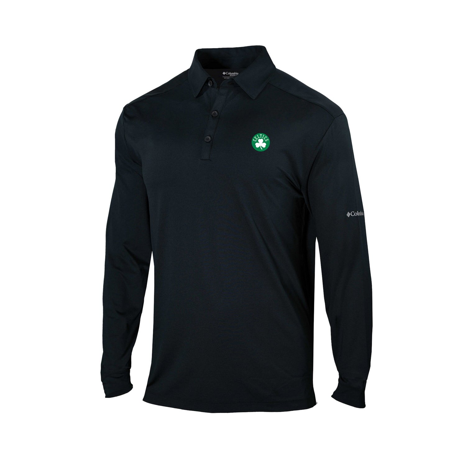 Columbia Boston Celtics Omni-Wick Pin High Long Sleeve Polo