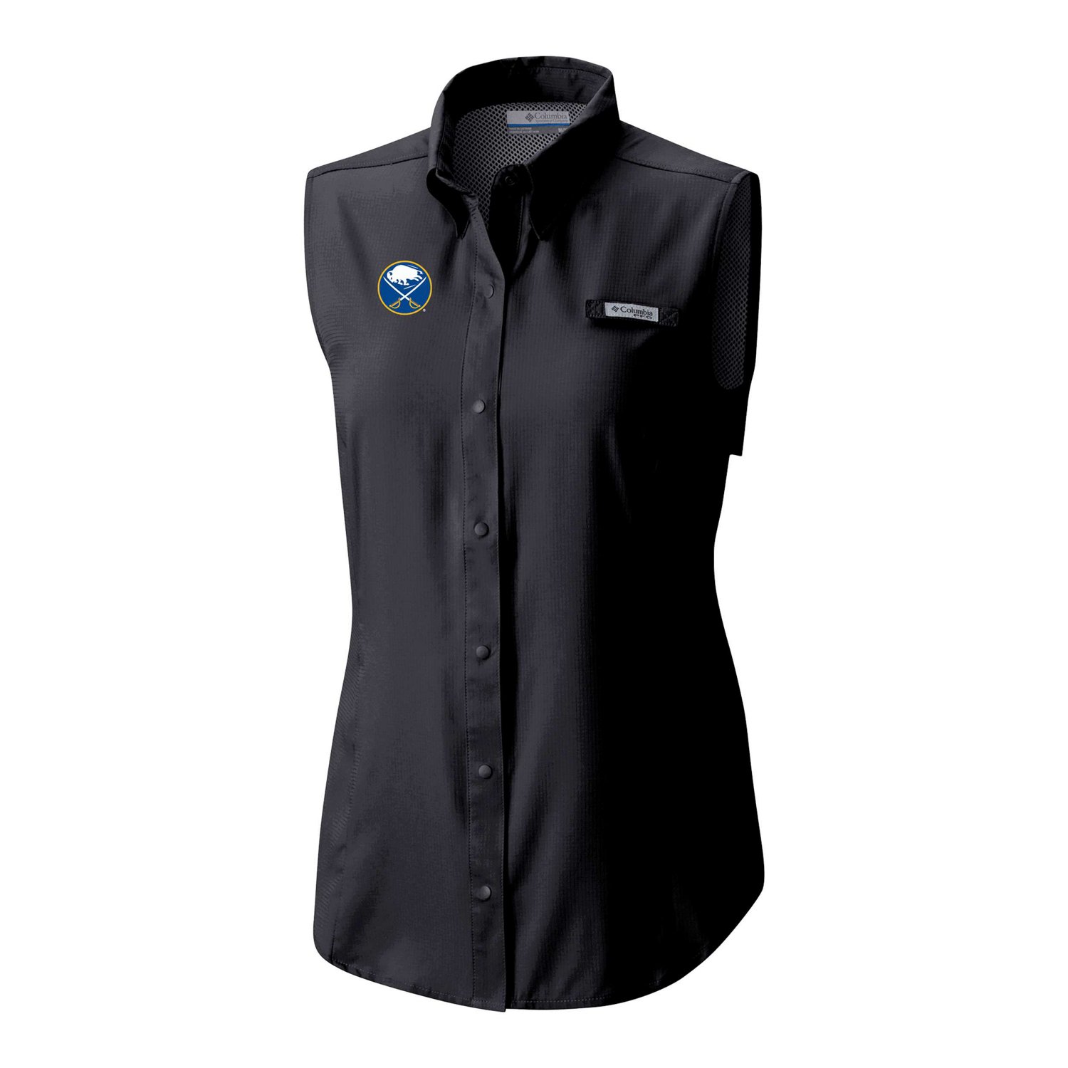 Columbia Buffalo Sabres Tamiami Omni-Shade Sleeveless Button-Up Shirt                                                            - view number 2