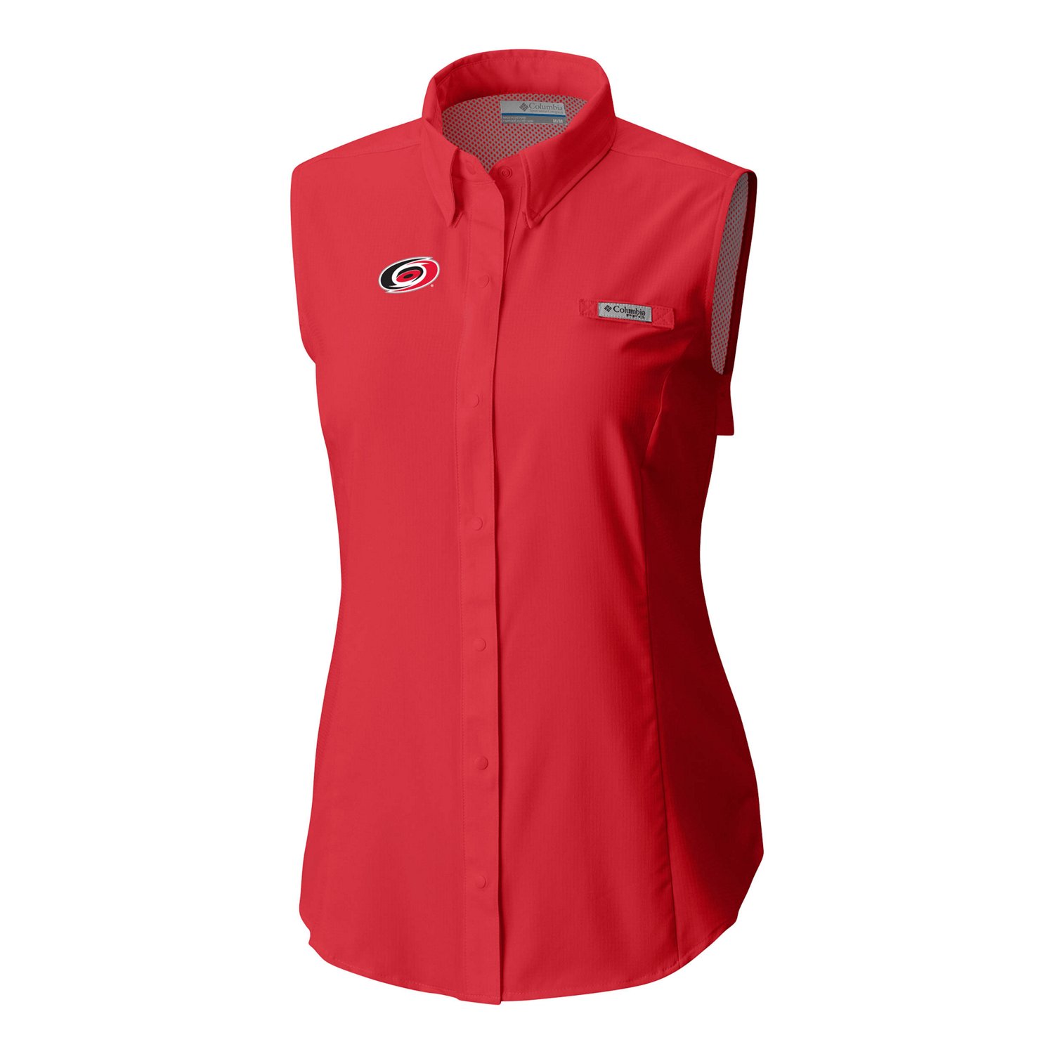 Columbia Carolina Hurricanes Tamiami Omni-Shade Sleeveless Button-Up Shirt - view number 2