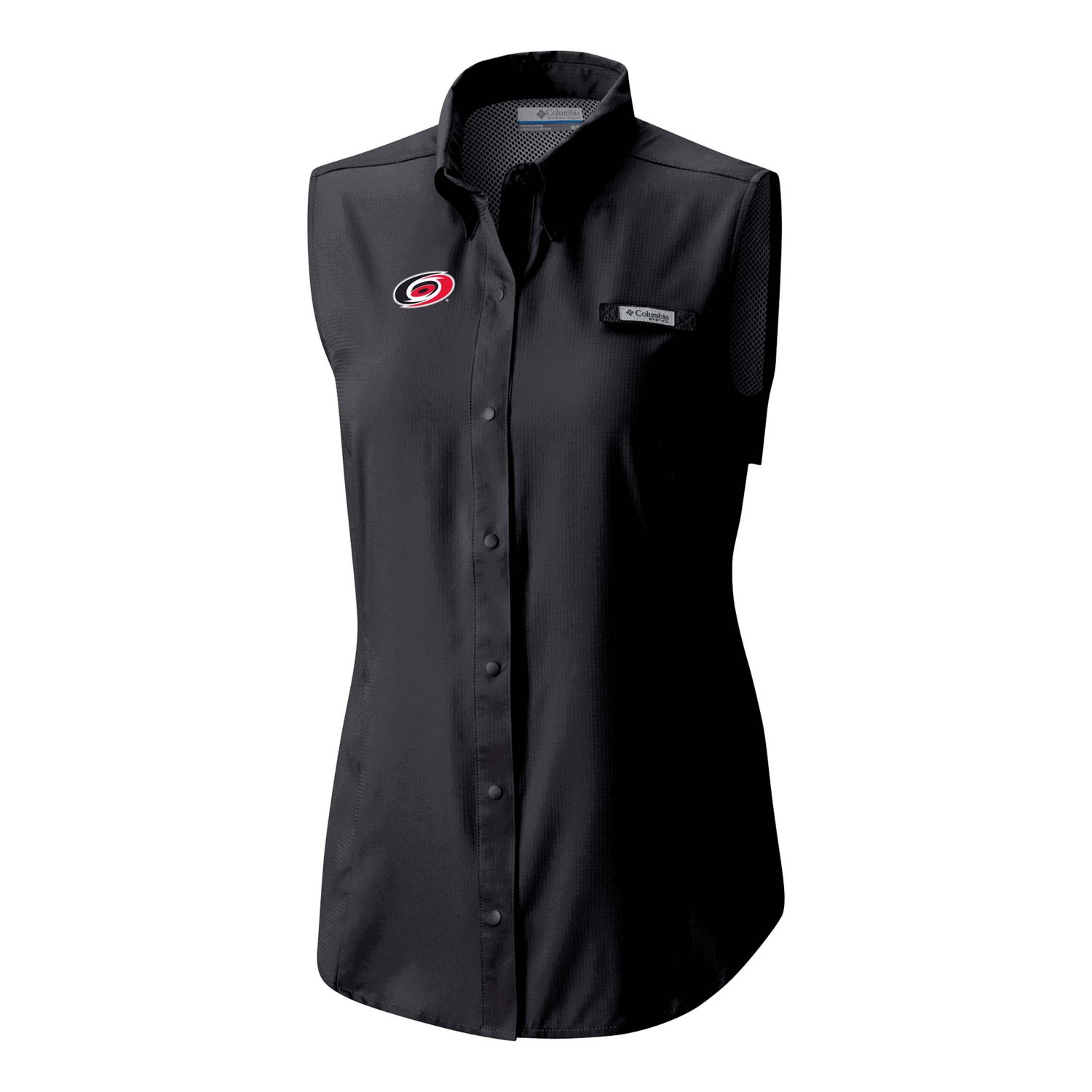 Columbia Carolina Hurricanes Tamiami Omni-Shade Sleeveless Button-Up Shirt - view number 2
