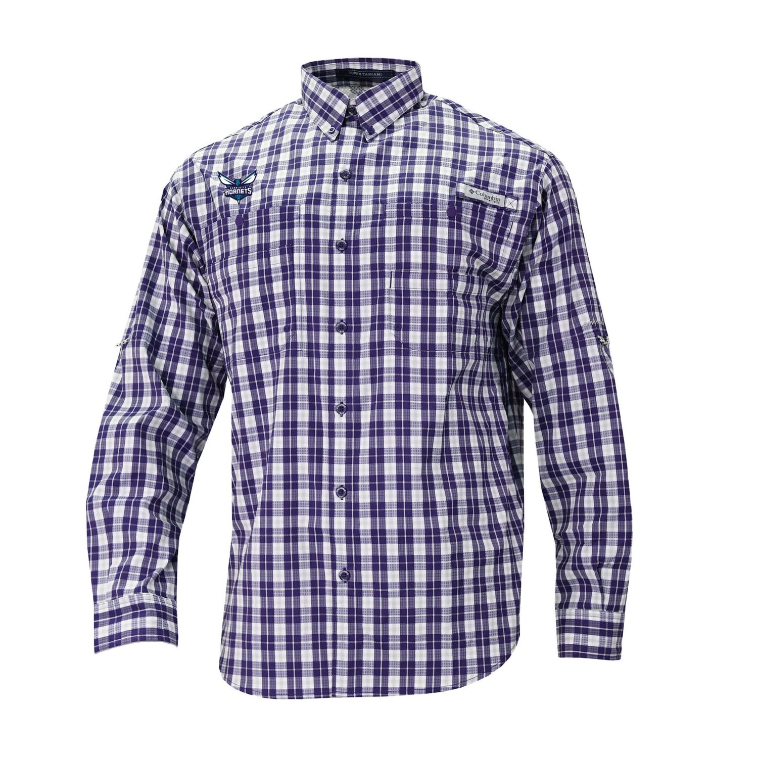 Columbia Charlotte Hornets Super Tamiami Long Sleeve Button-Up - view number 2
