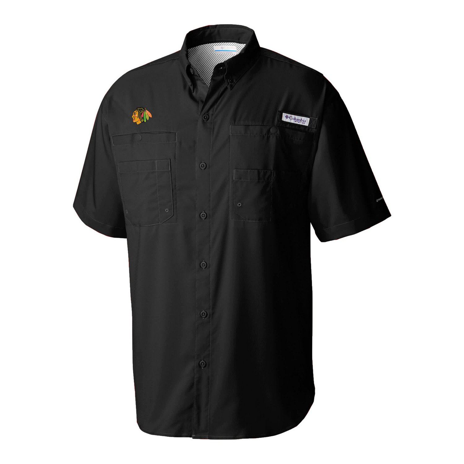 Columbia Chicago hawks Tamiami Short Sleeve Omni-Wick Button-Down Shirt - view number 2