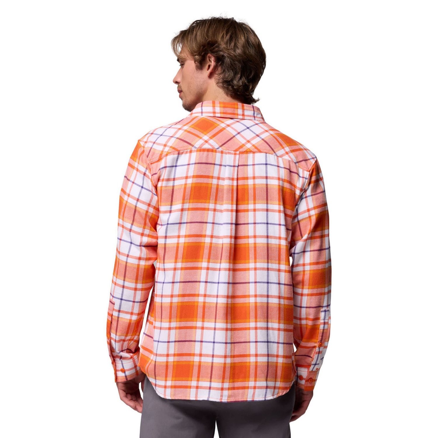 Columbia Clemson Tigers Flare Gun Omni-Wick Flannel Long Sleeve Button-Up Shirt - view number 2
