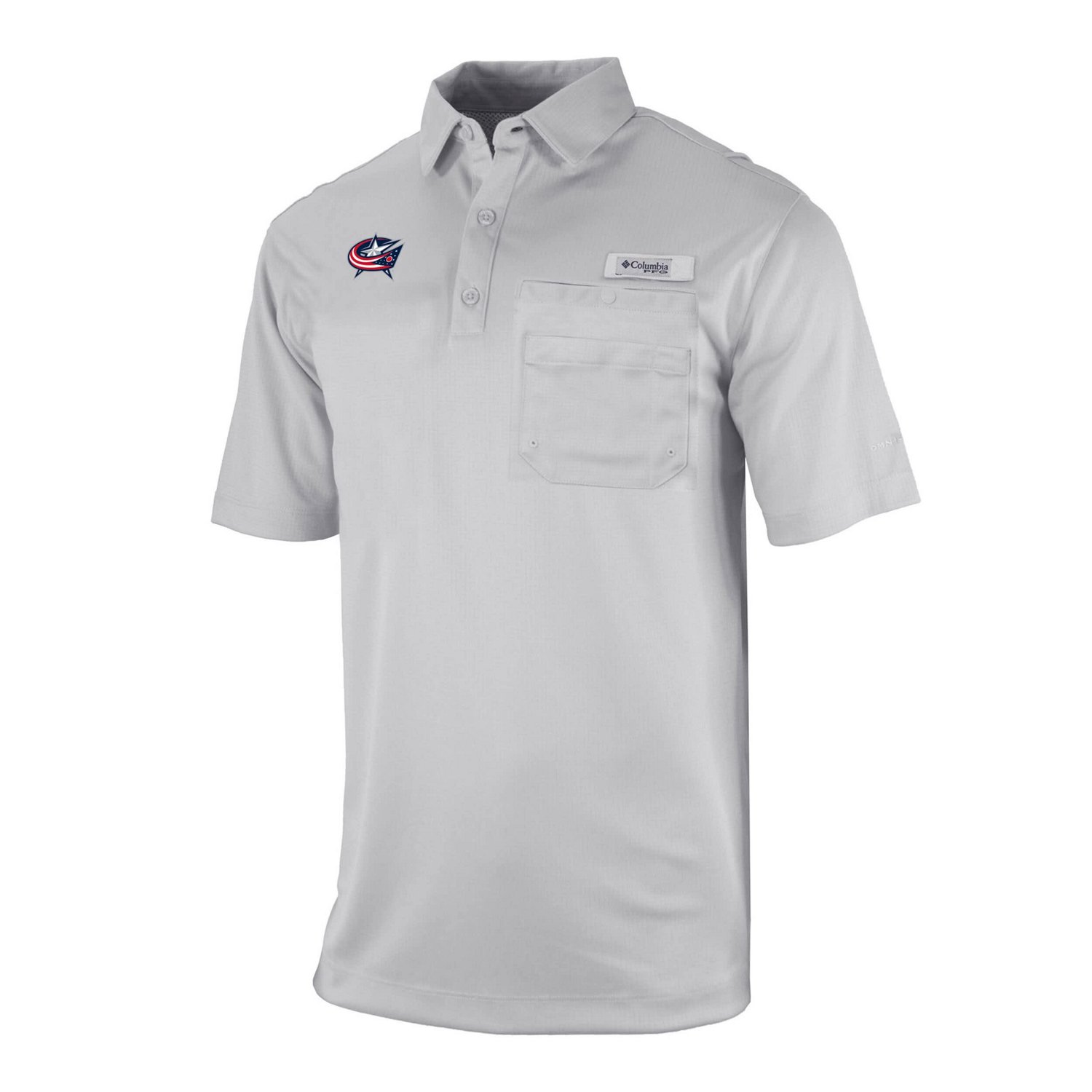 Columbia Columbus Blue Jackets Flycaster Omni-Wick Pocket Polo - view number 2