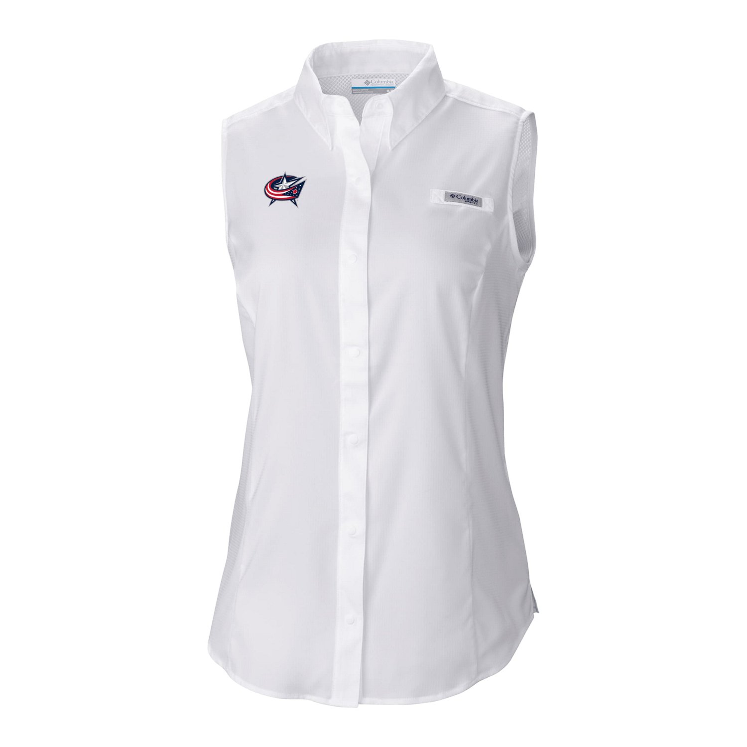 Columbia Columbus Blue Jackets Tamiami Omni-Shade Sleeveless Button-Up Shirt                                                     - view number 2