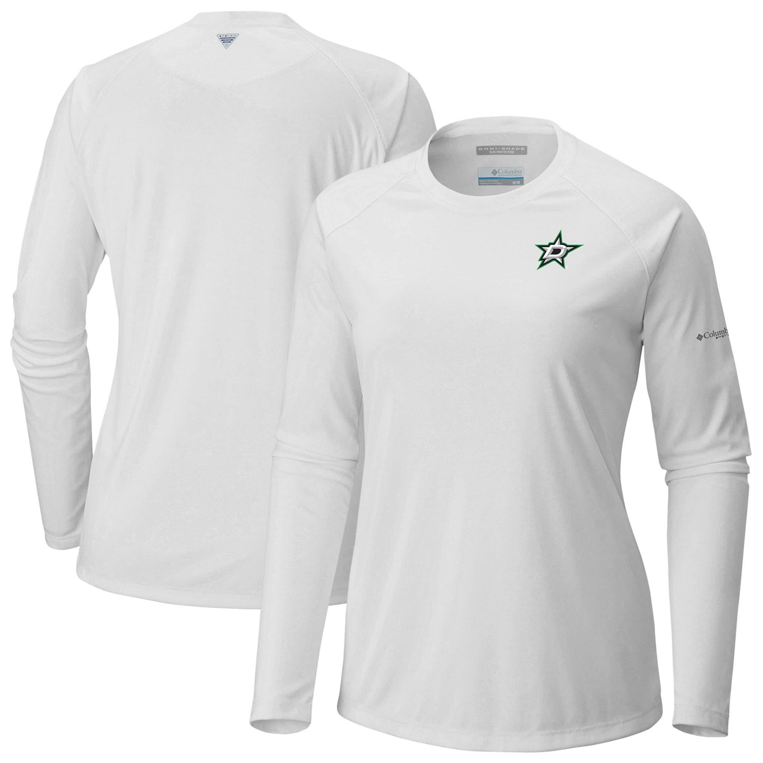 Columbia Dallas Stars Omni-Shade Tidal Tee II Raglan Long Sleeve T-Shirt                                                         - view number 1