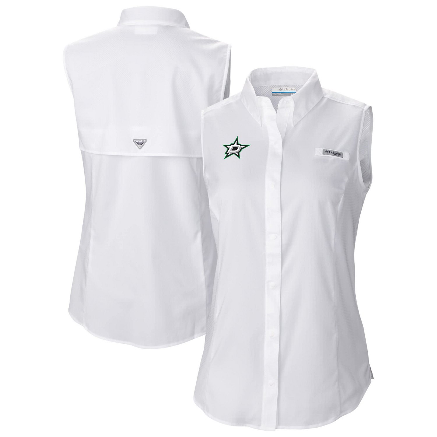 Columbia Dallas Stars Tamiami Omni-Shade Sleeveless Button-Up Shirt