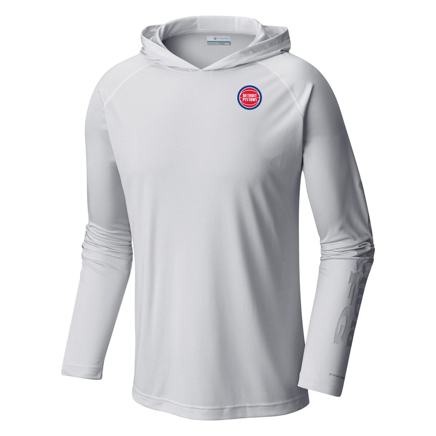 Columbia Detroit Pistons Terminal Tackle Long Sleeve Hoodie T-Shirt - view number 2