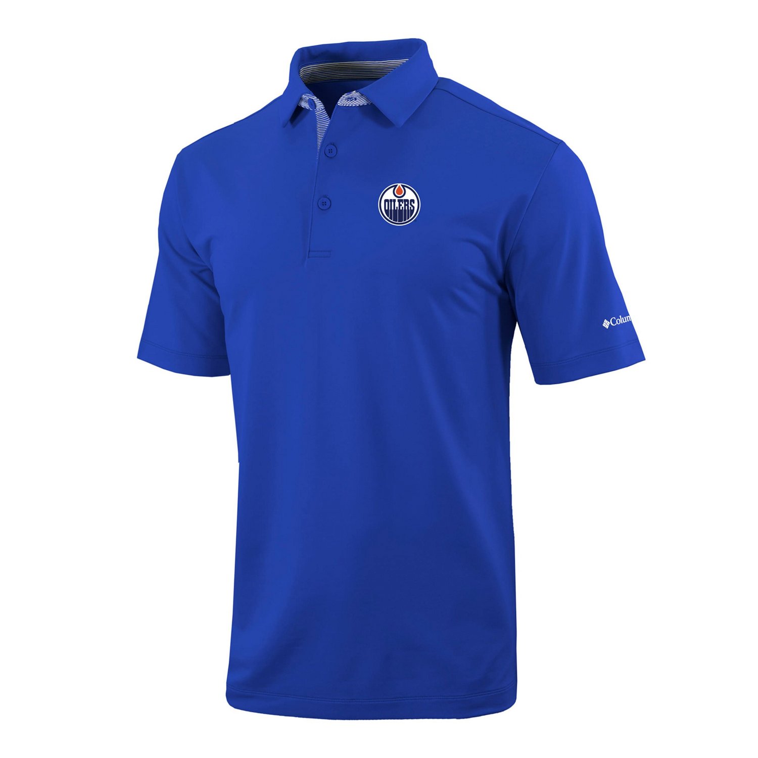 Columbia Edmonton Oilers Even Lie Omni-Wick Polo