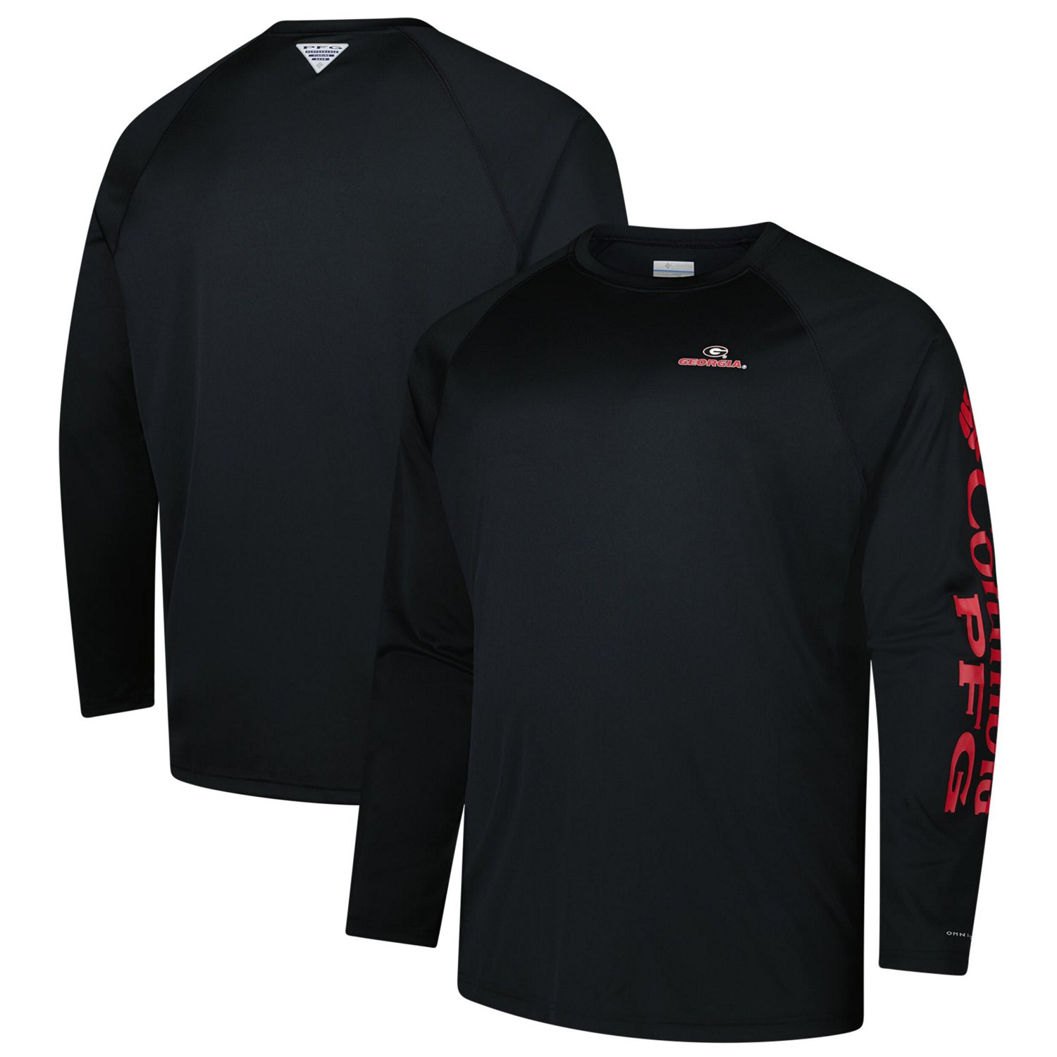 Columbia Georgia Bulldogs Big  Tall Terminal Tackle Omni-Shade Long Sleeve T-Shirt                                               - view number 1