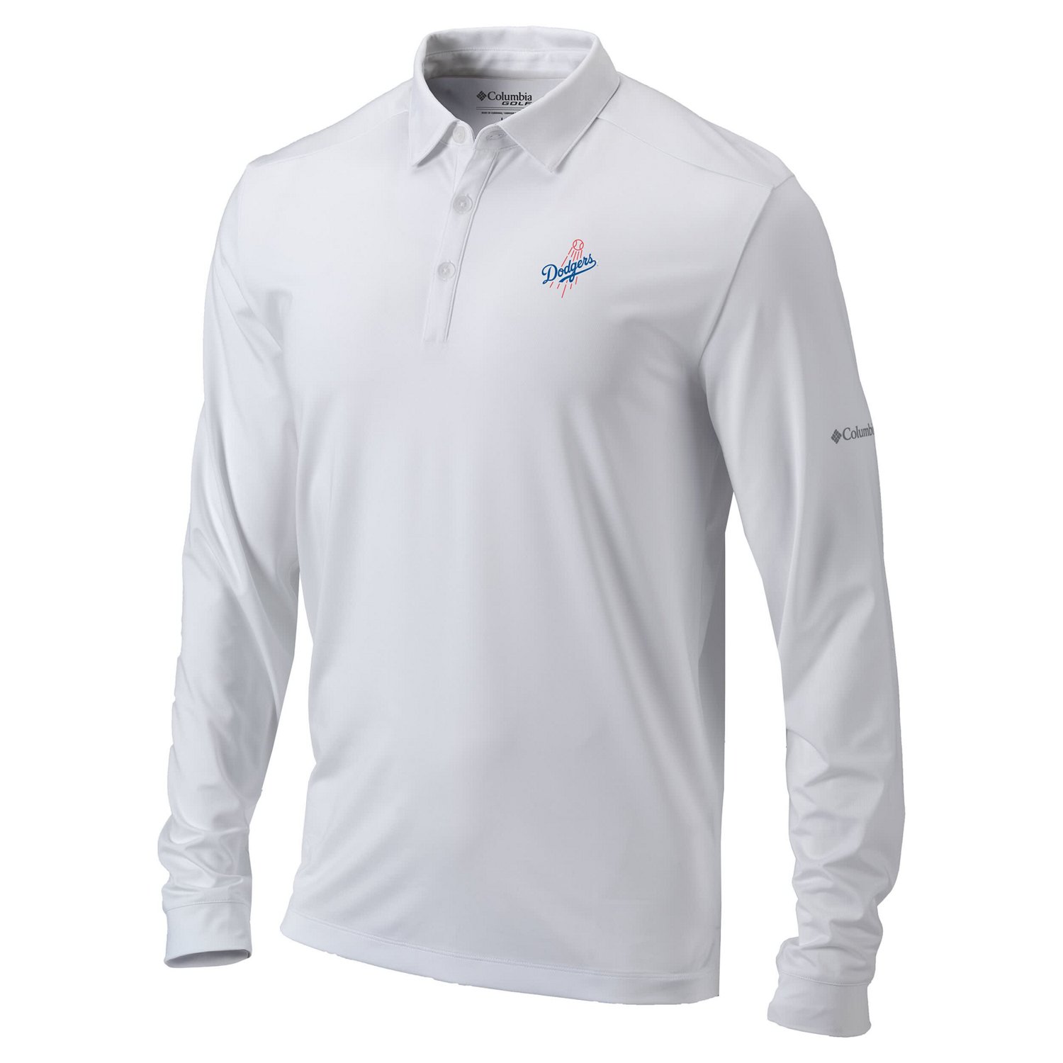 Columbia Los Angeles Dodgers Omni-Wick Pin High Long Sleeve Polo - view number 2