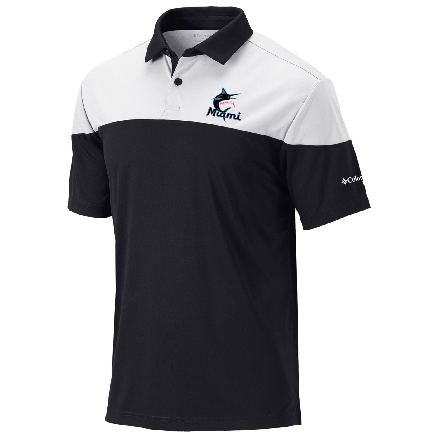 Columbia Miami Marlins Omni-Wick Best Ball Polo - view number 2