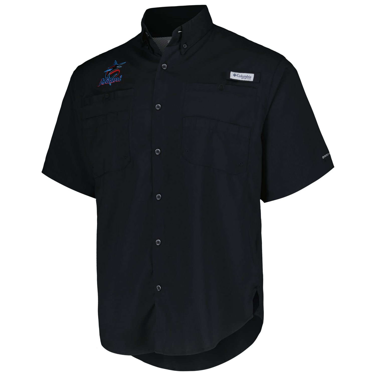 Columbia Miami Marlins Tamiami Omni-Shade Button-Down Shirt                                                                      - view number 2