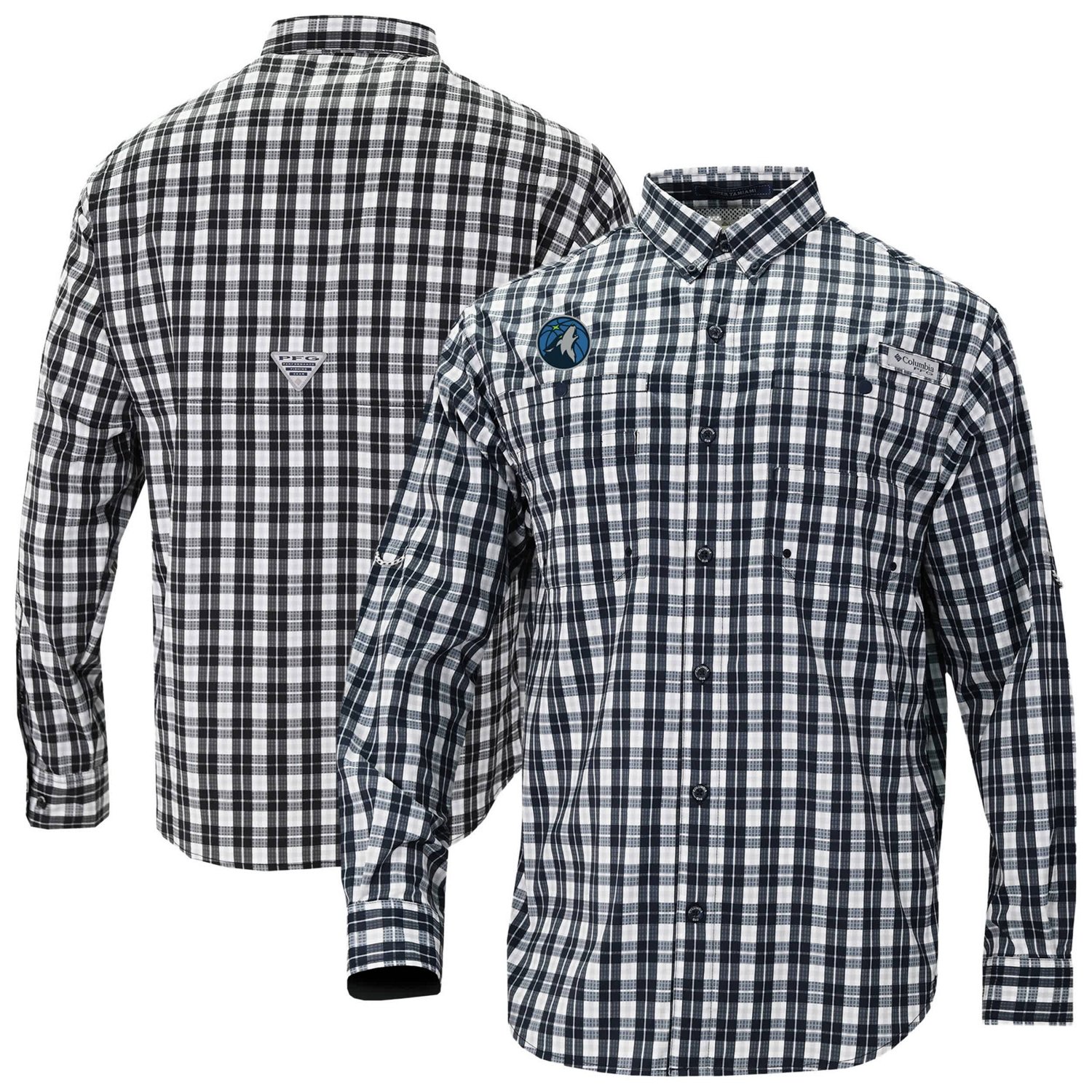 Columbia Minnesota Timberwolves Super Tamiami Omni-Shade Long Sleeve Button-Down Shirt