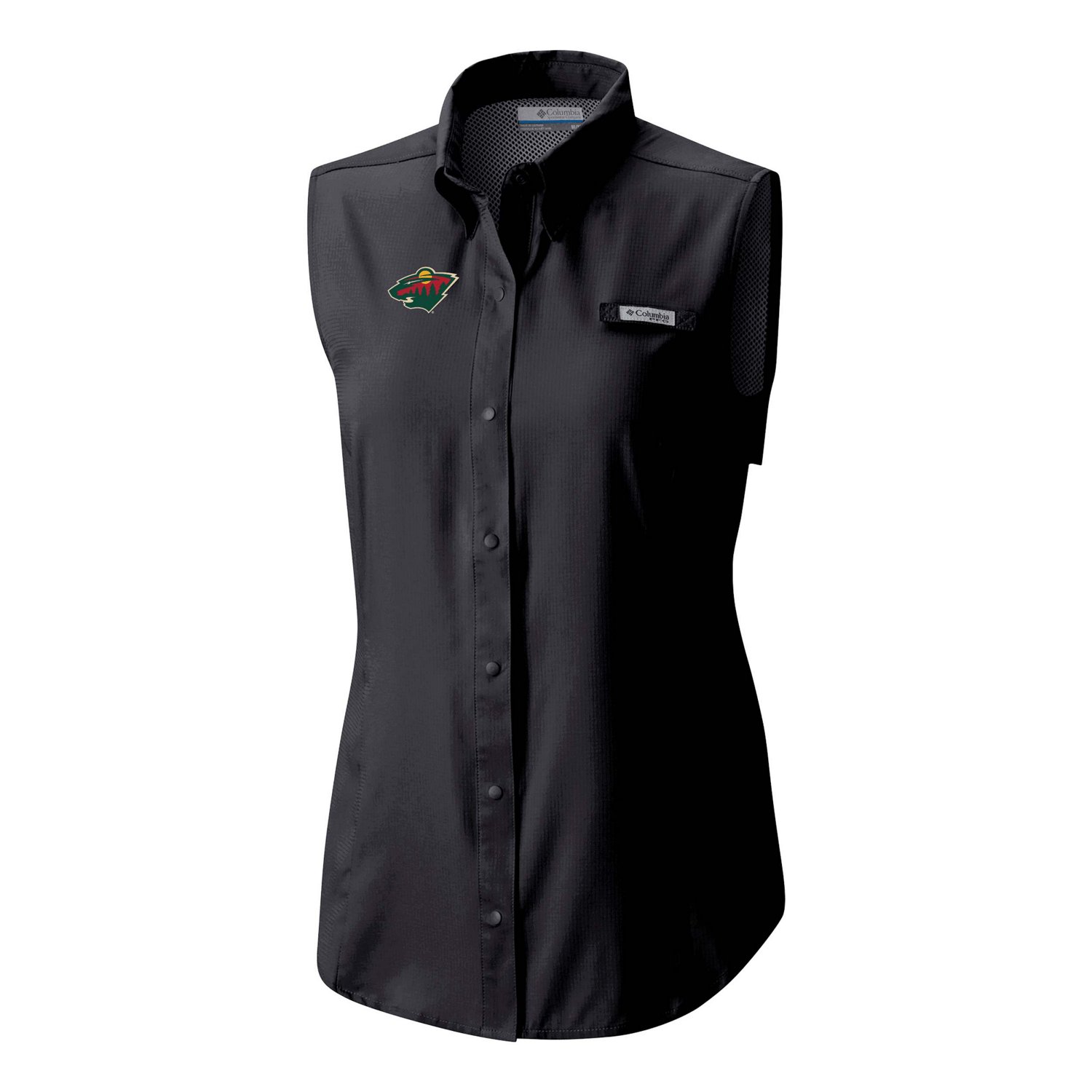 Columbia Minnesota Wild Tamiami Omni-Shade Sleeveless Button-Up Shirt                                                            - view number 2