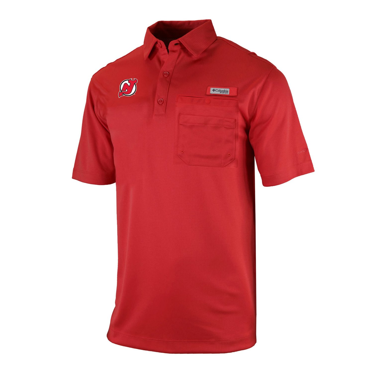 Columbia New Jersey Devils Flycaster Omni-Wick Pocket Polo - view number 2