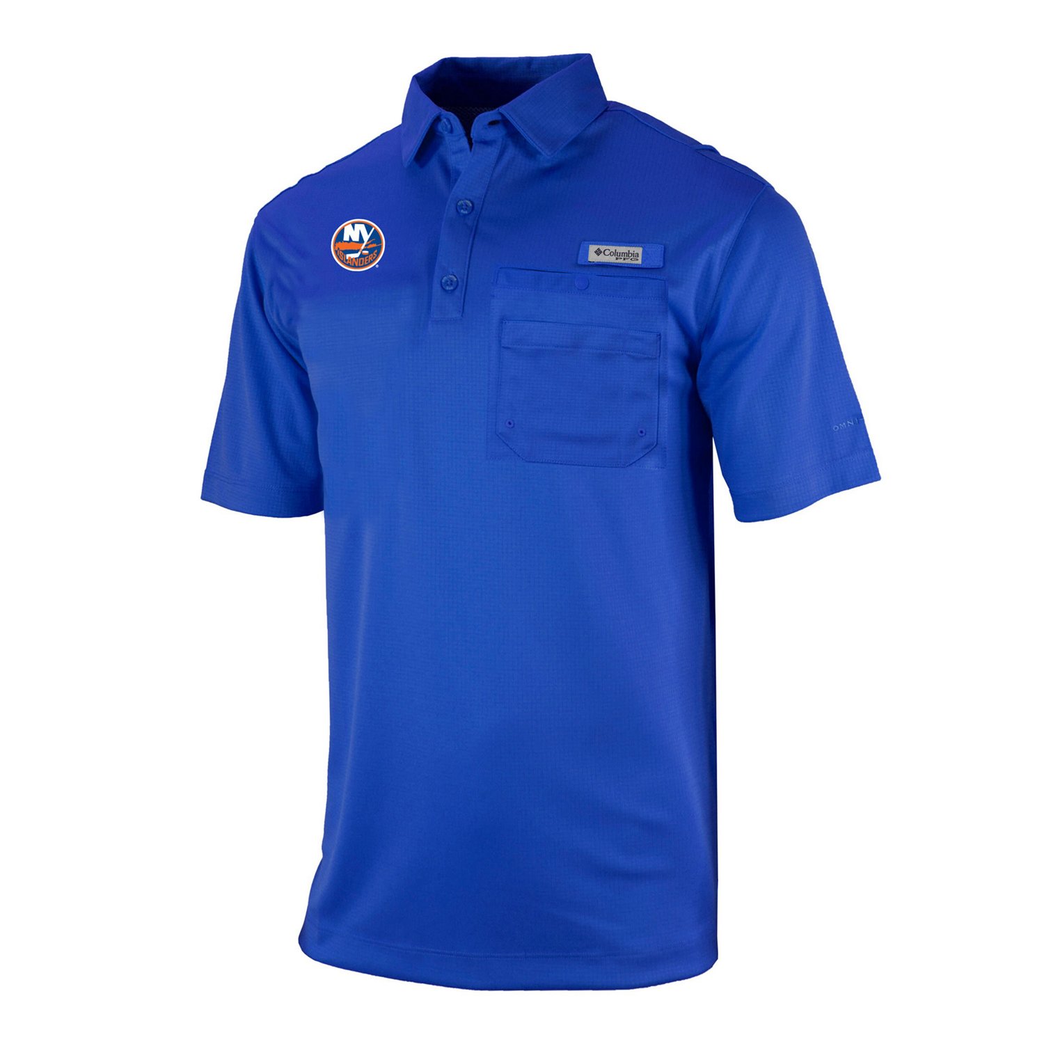 Columbia New York Islanders Flycaster Omni-Wick Pocket Polo                                                                      - view number 2