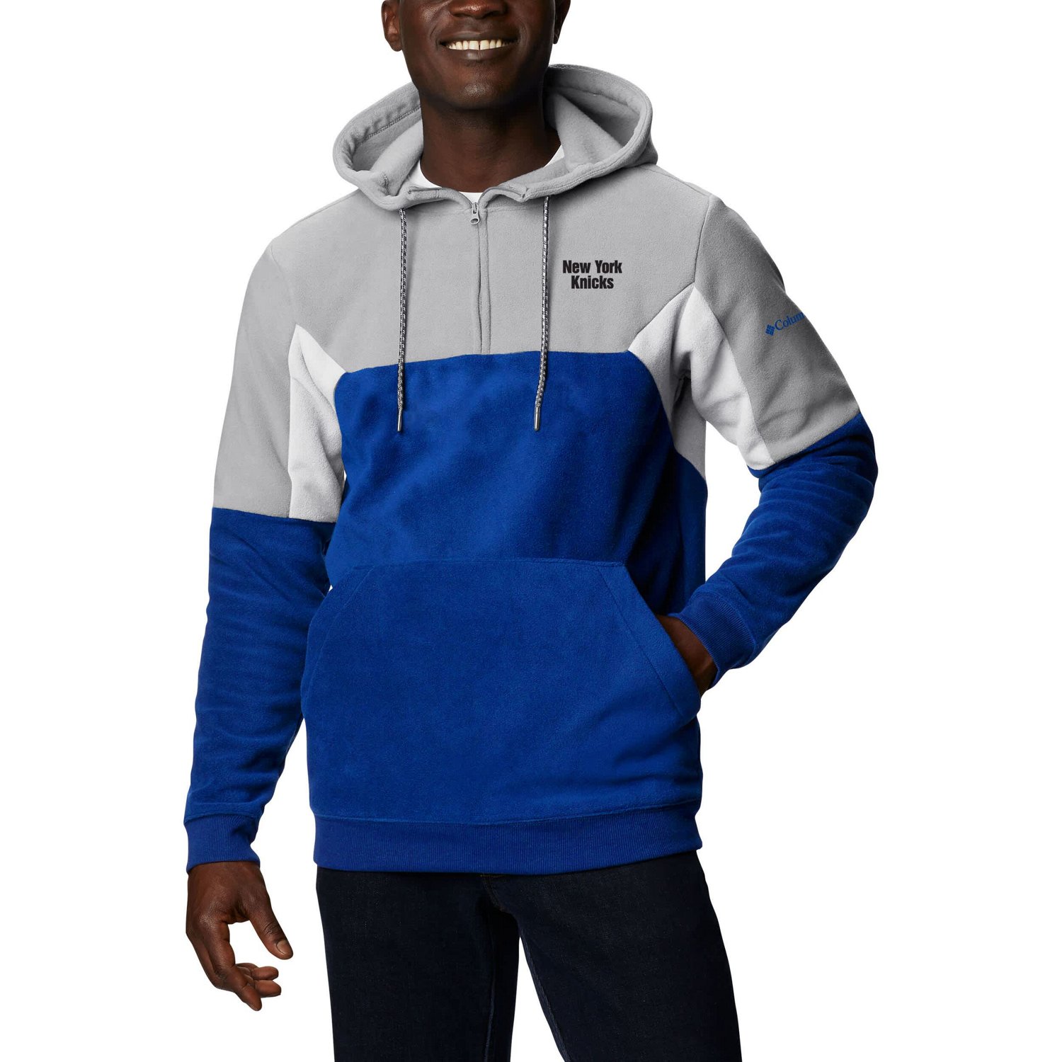 Columbia New York Knicks Lodge Quarter-Zip Hoodie                                                                                - view number 1