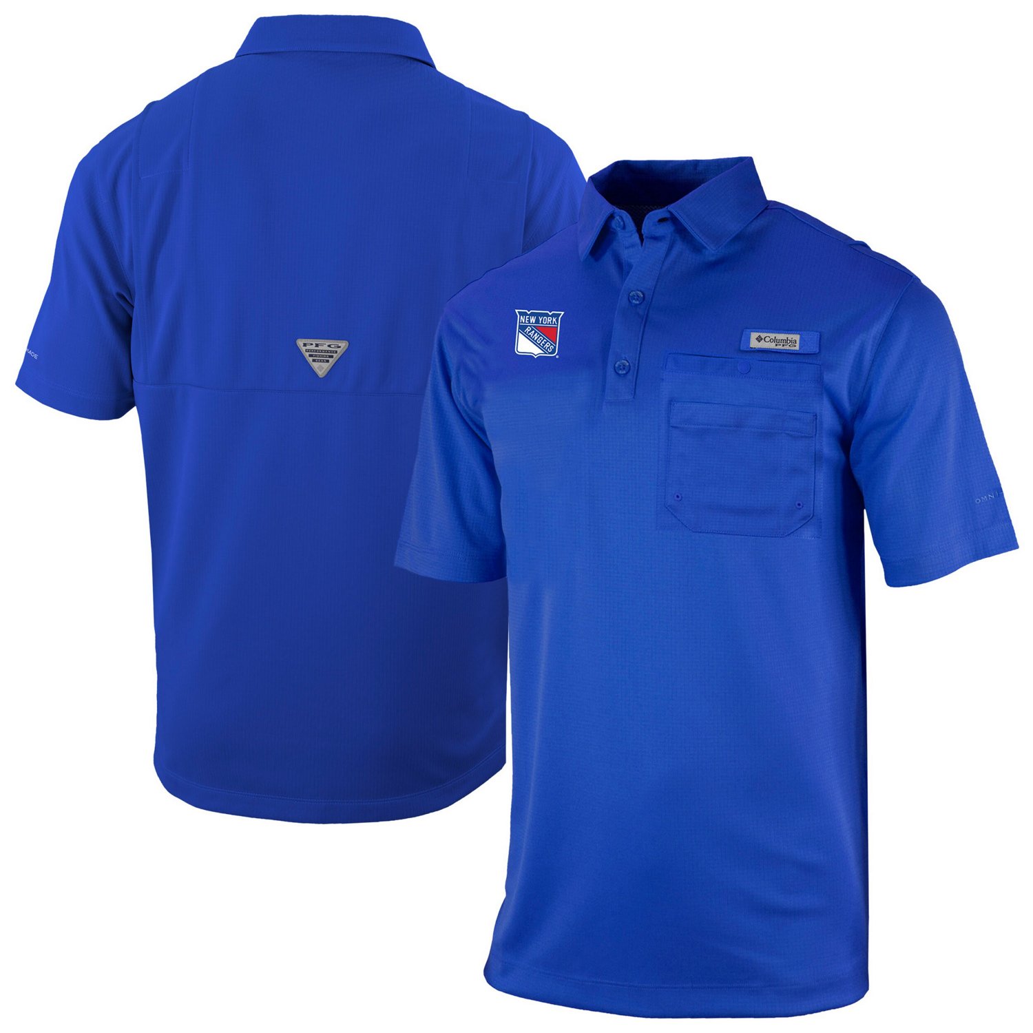 Columbia New York Rangers Flycaster Omni-Wick Pocket Polo