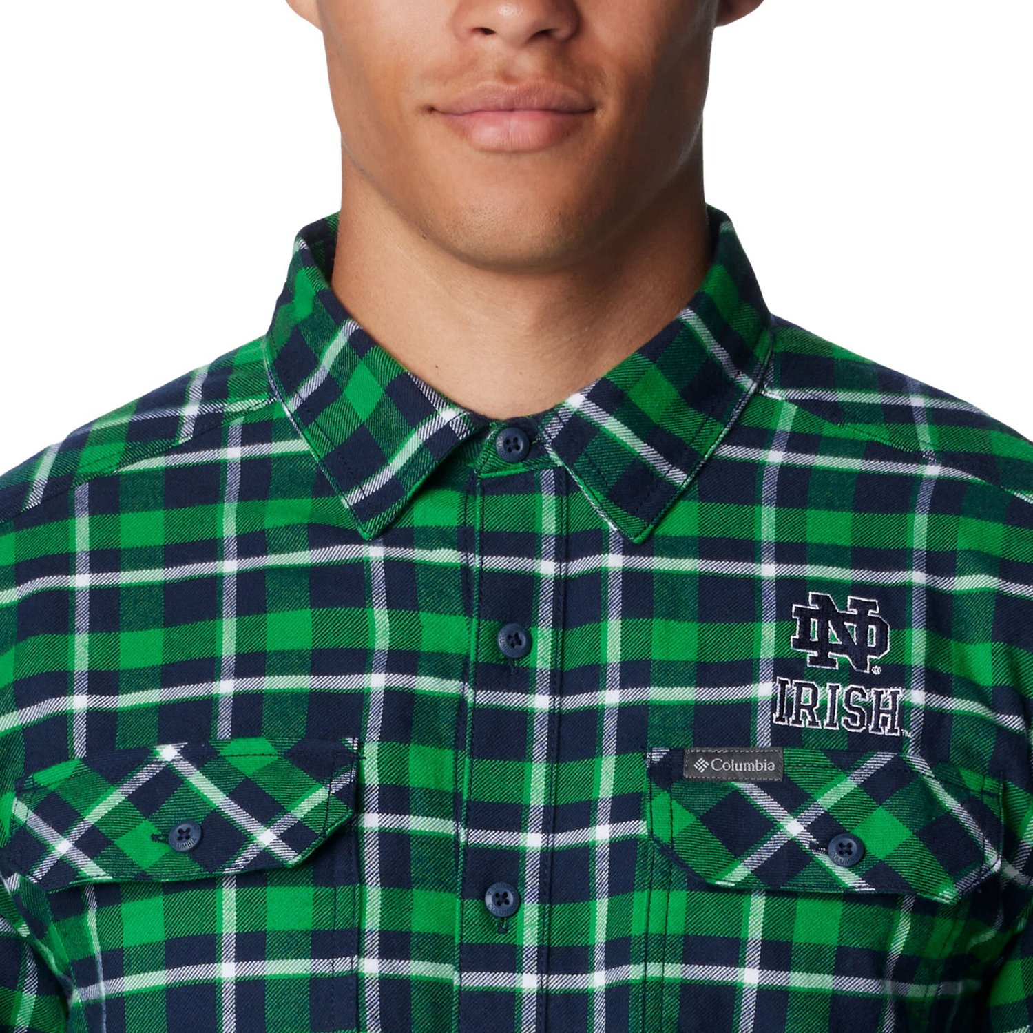 Columbia Notre Dame Fighting Irish Flare Gun Flannel Long Sleeve Shirt - view number 3