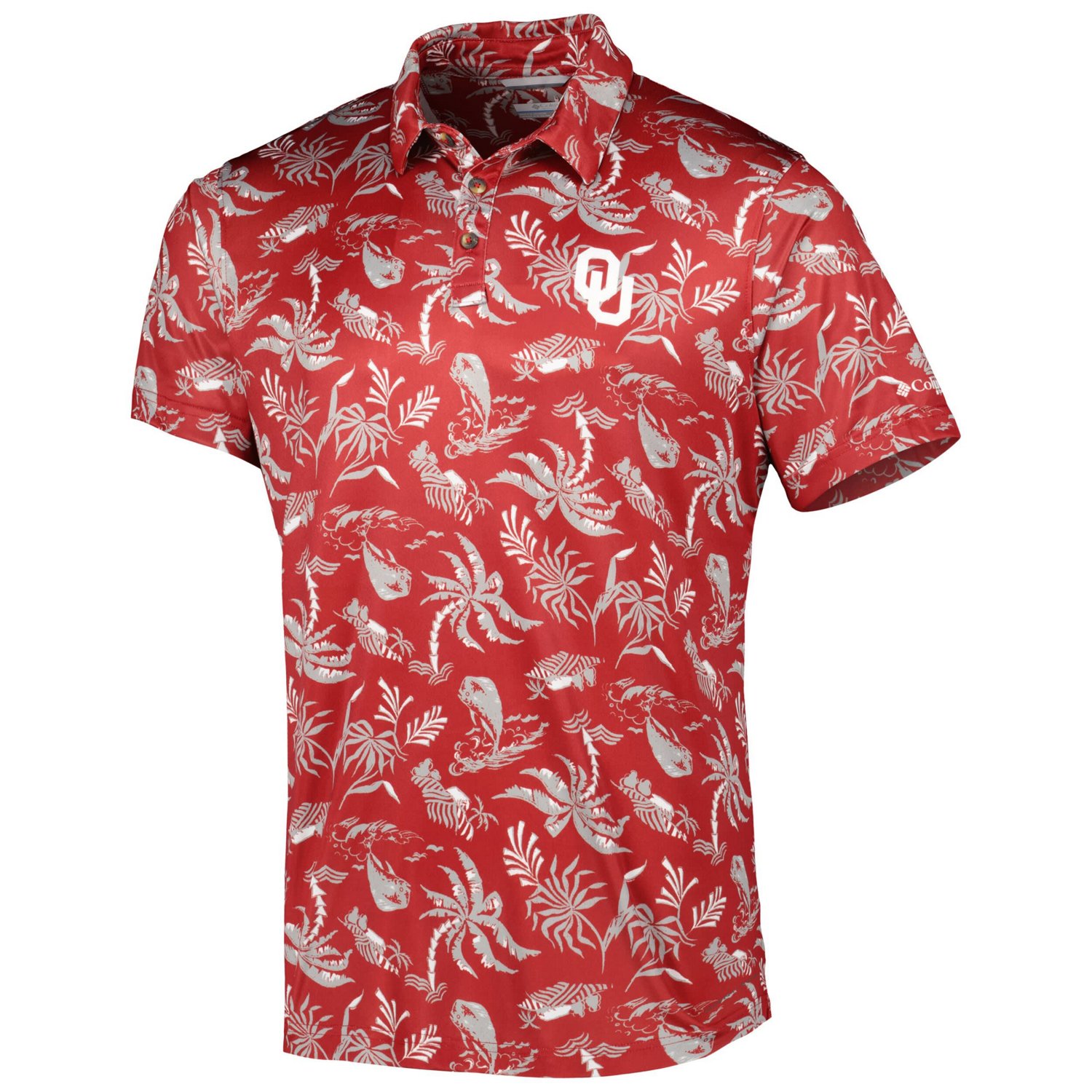 Columbia Oklahoma Sooners Super Terminal Tackle Omni-Shade Polo                                                                  - view number 2