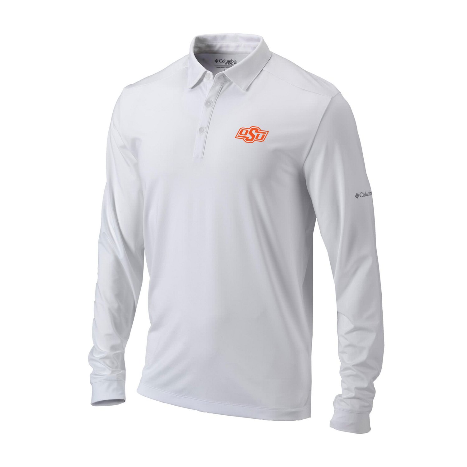 Columbia Oklahoma State Cowboys Omni-Wick Pin High Long Sleeve Polo